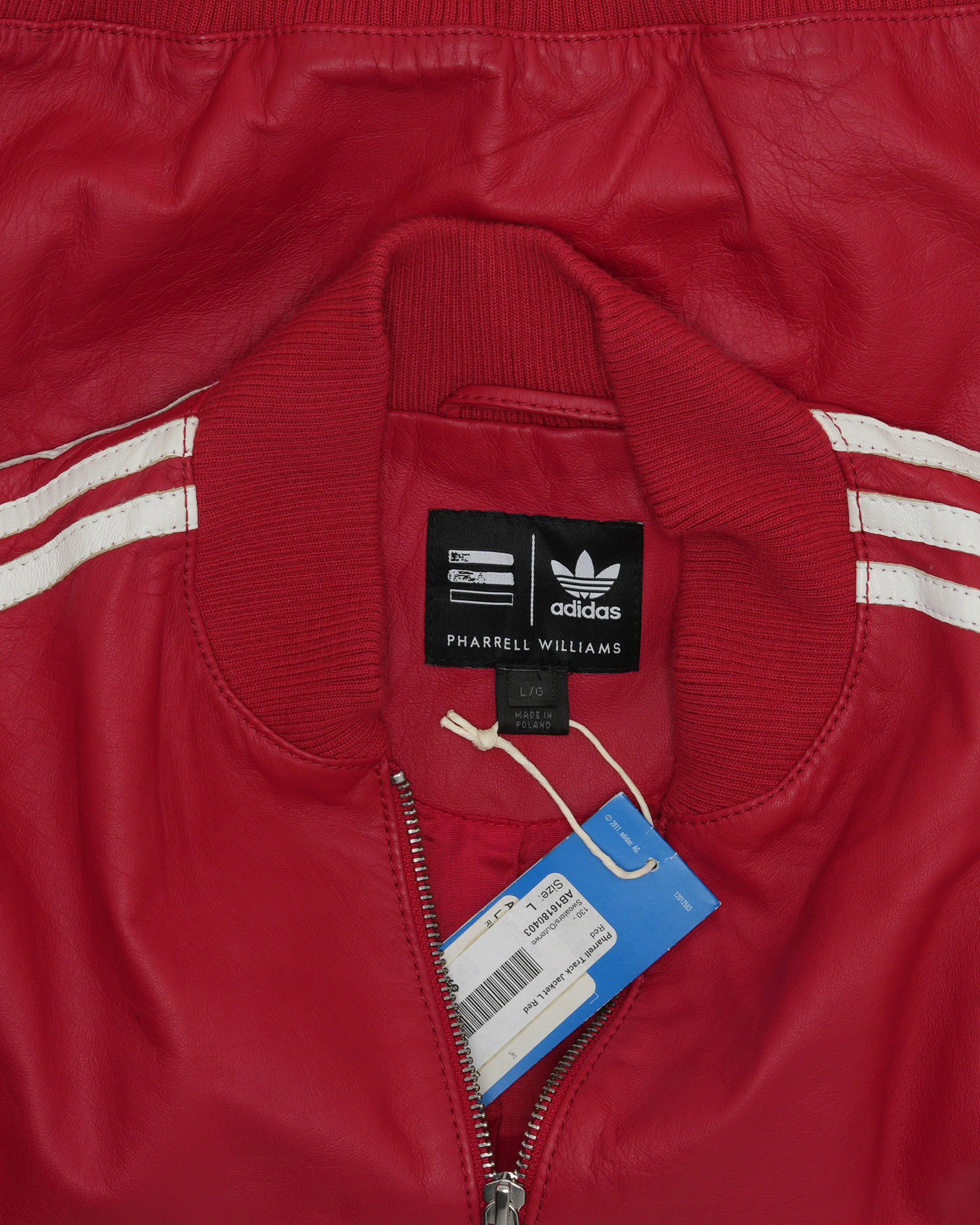 Pharrell Leather Track Jacket - Image 3
