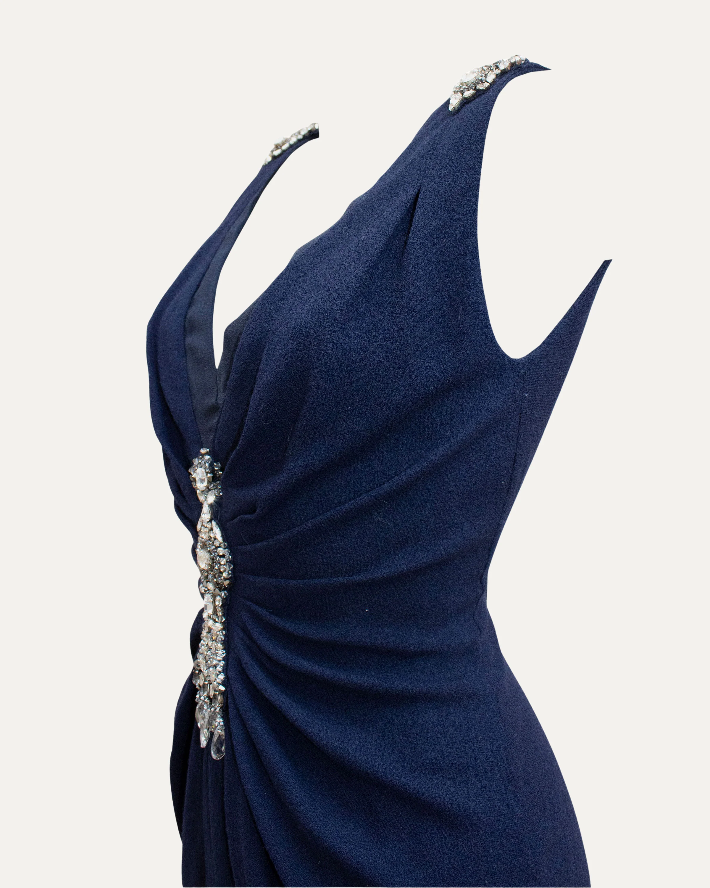 C. 2014 Embellished Wool Dress - Image 2