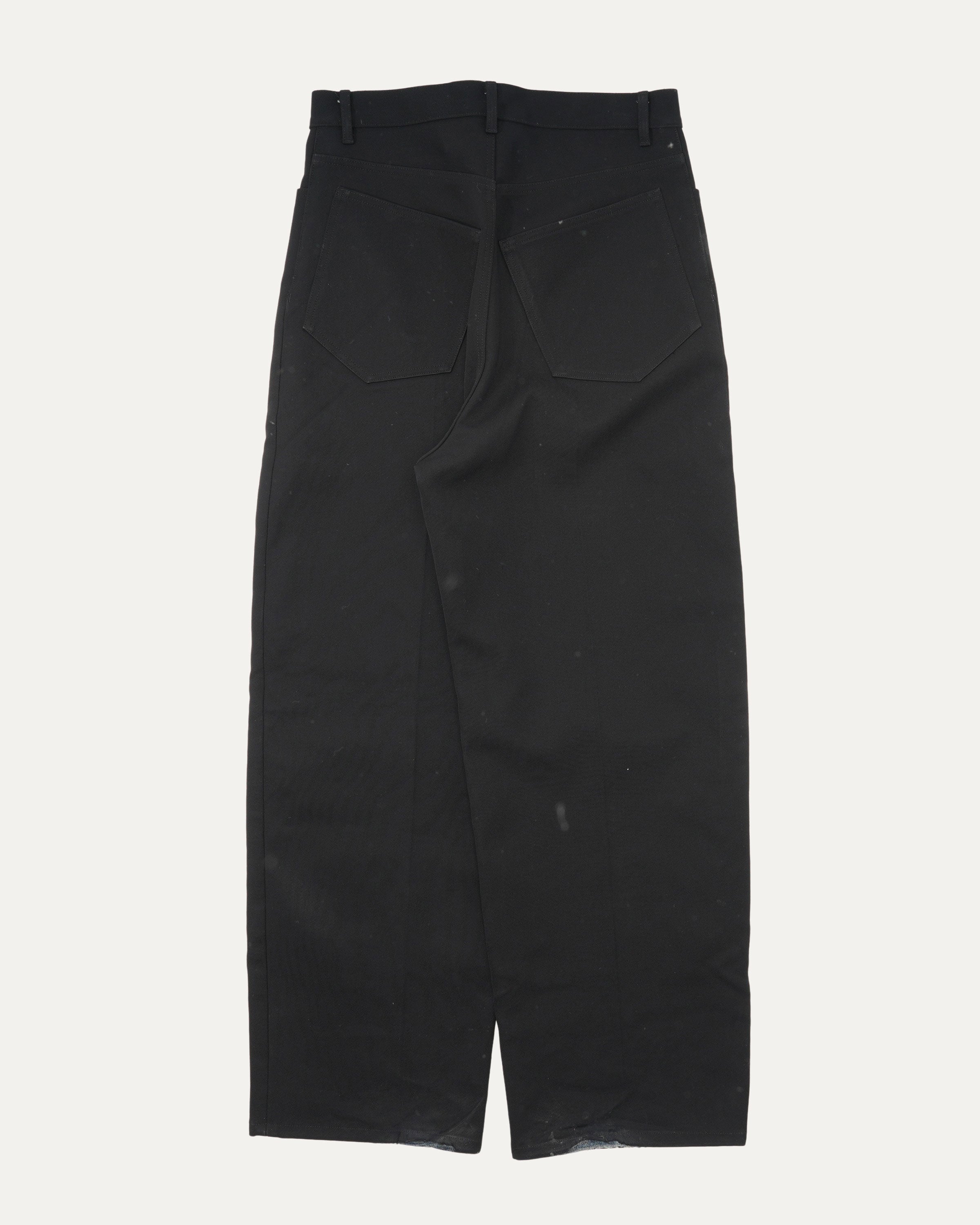 Cotton Twill Layered Denim Pants - Image 2