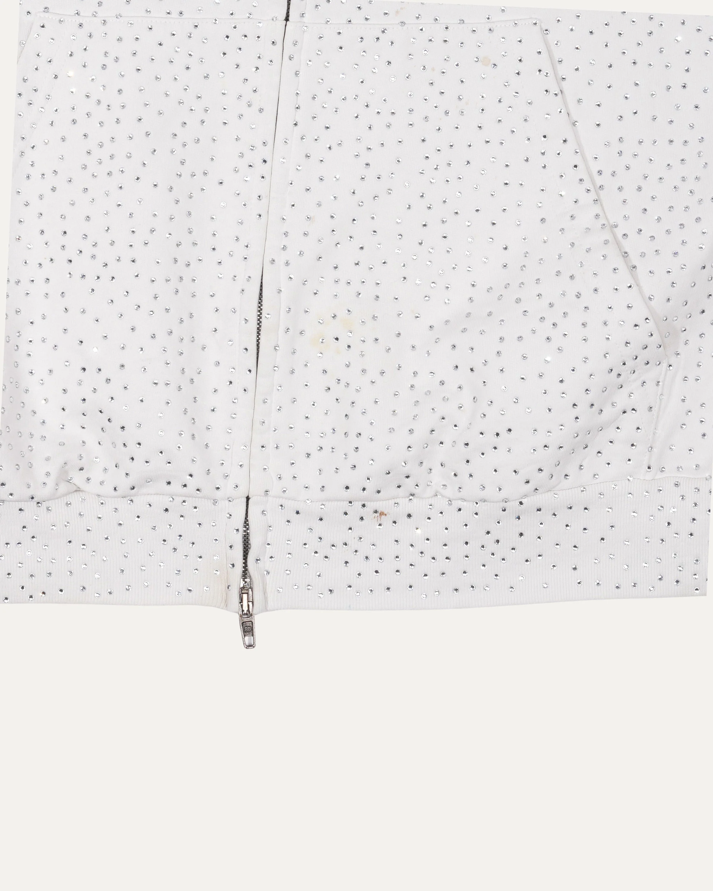 Crystal Embellished Zip-Up Hoodie - Image 3