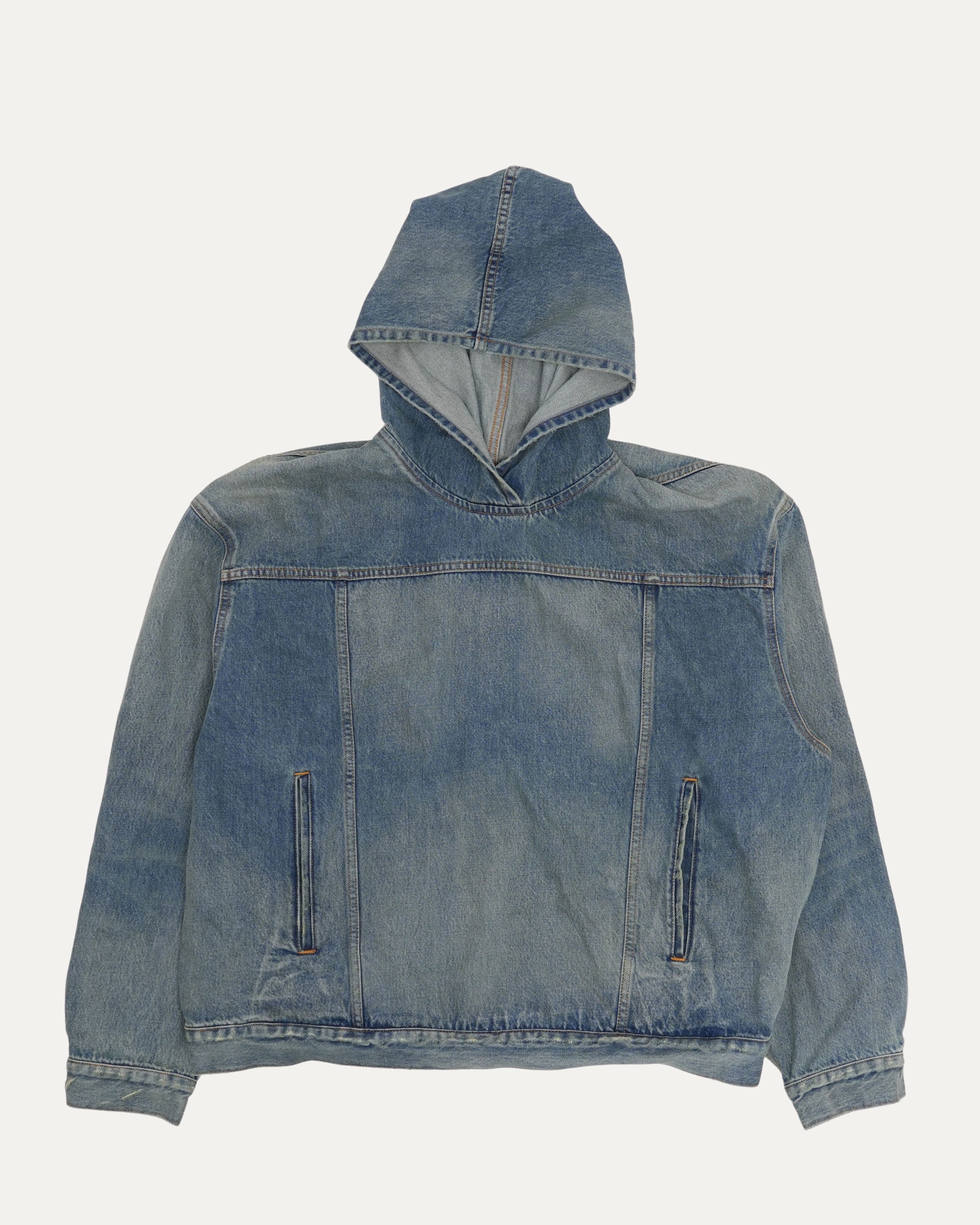 Hooded Pullover Denim Jacket