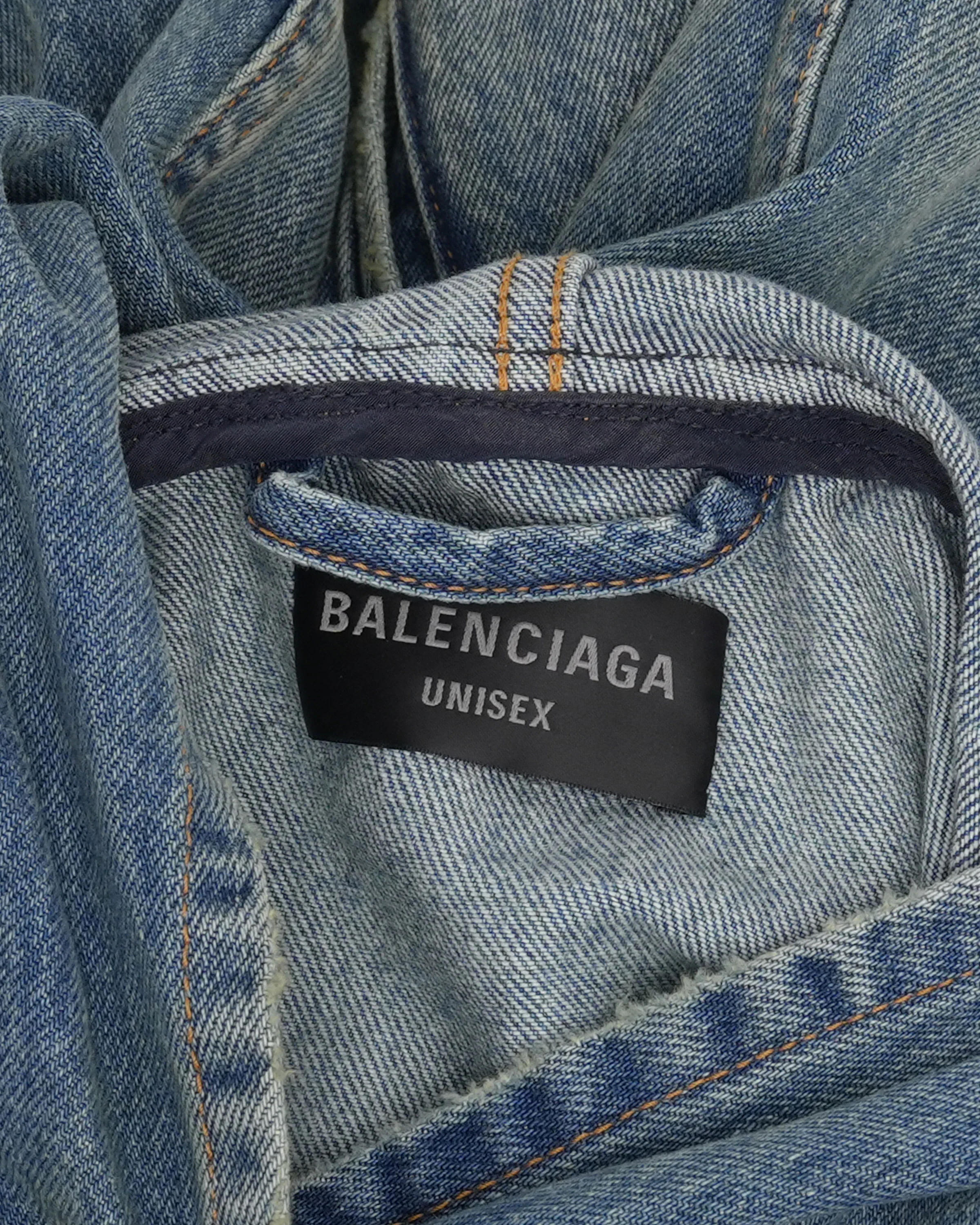 Hooded Pullover Denim Jacket - Image 3