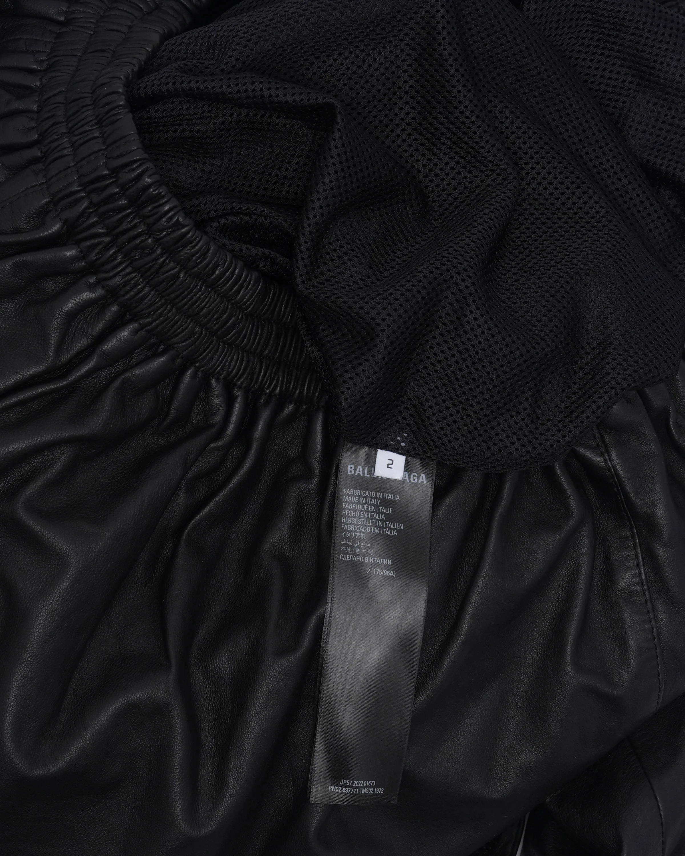 Leather 3B Hooded Track Jacket - Image 4