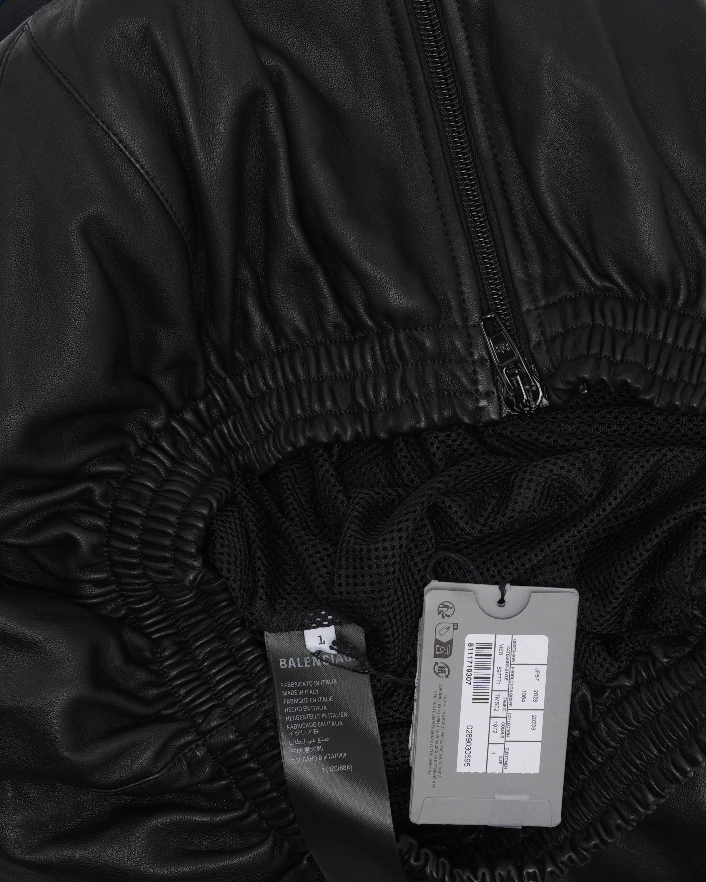 Leather 3B Hooded Track Jacket - Image 5