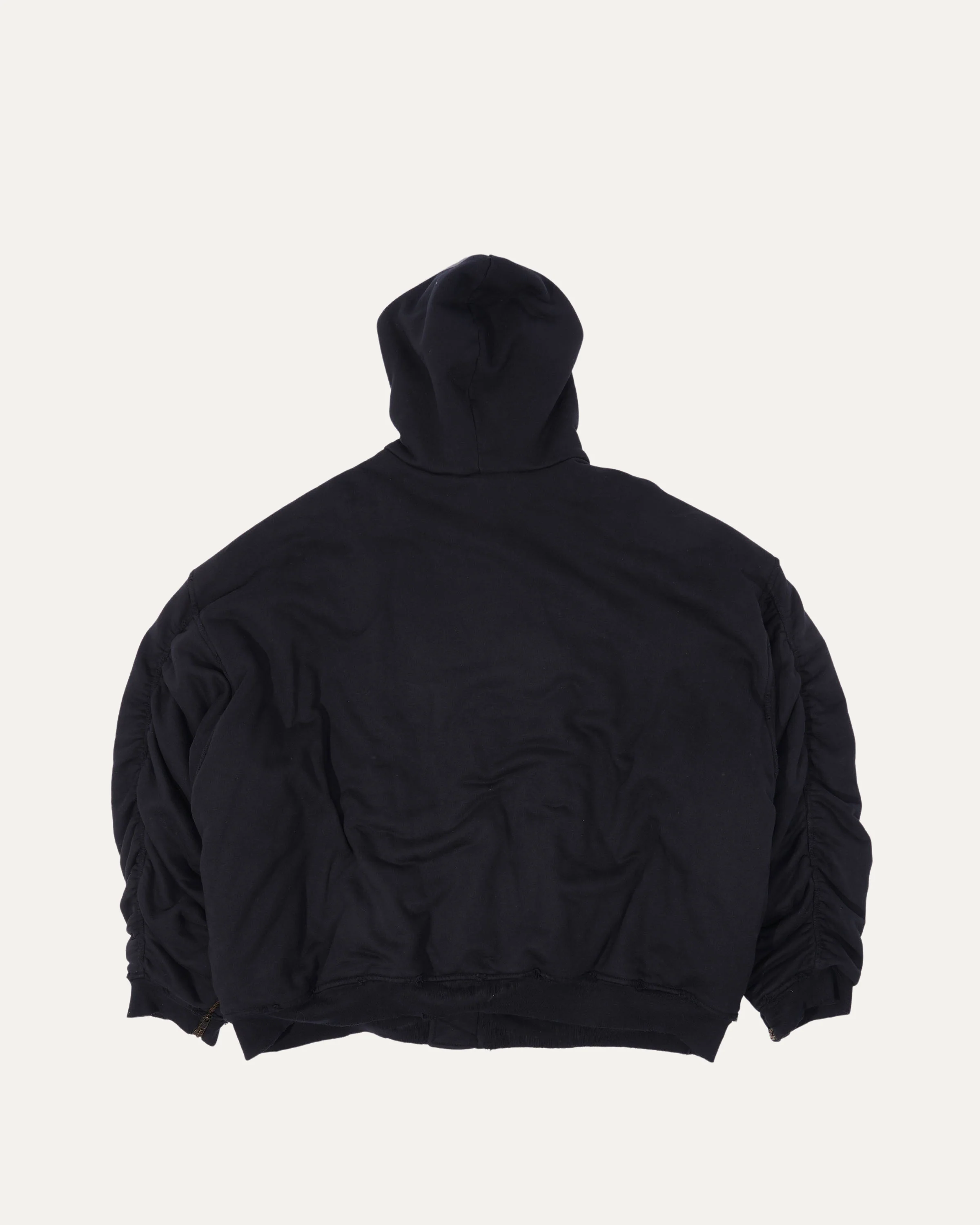 Oversized Fleece Lined and Padded Hooded Bomber Jacket - Image 2