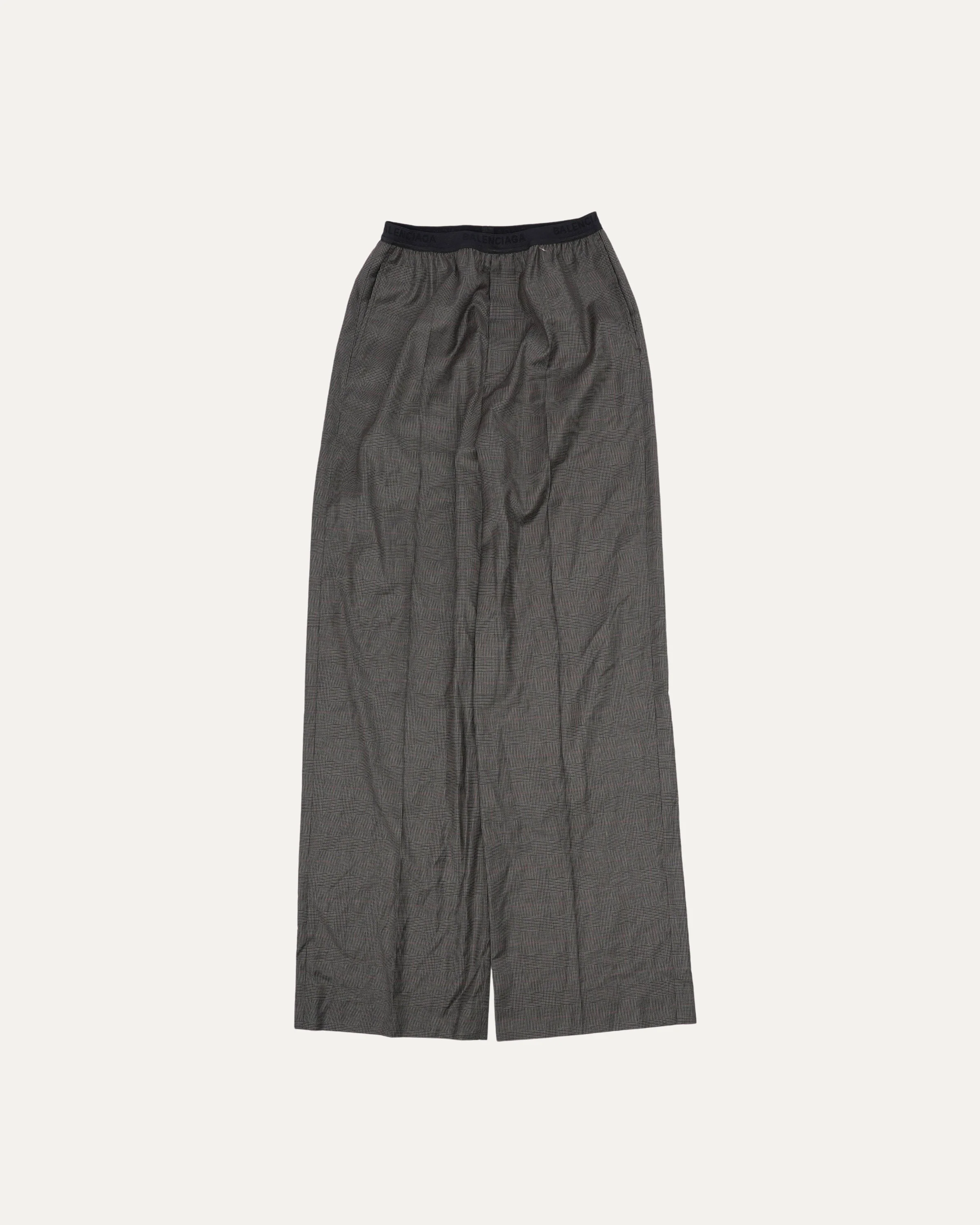Prince of Wales Check Elastic Waist Pants