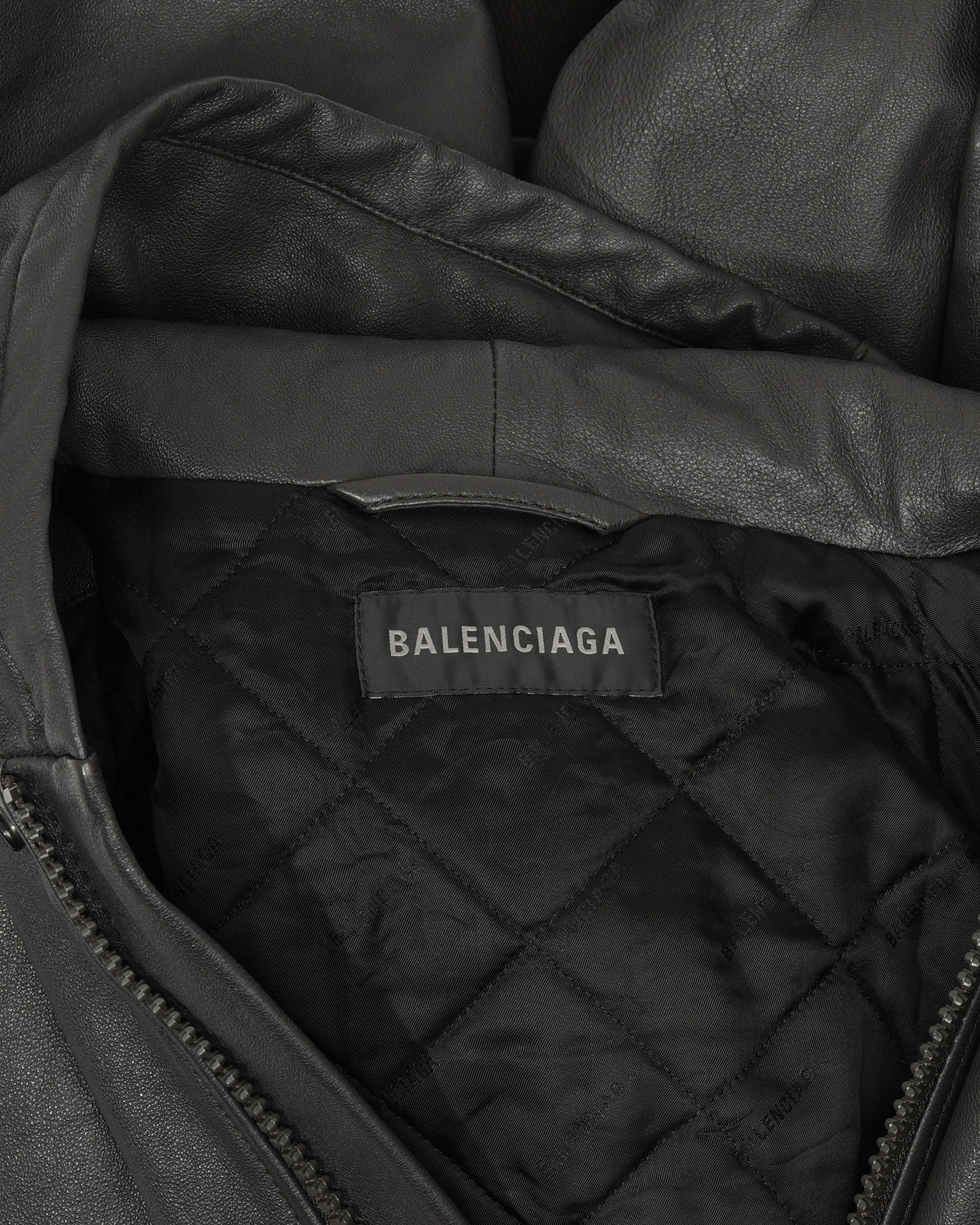Sporty B Taxi Leather Hooded Jacket - Image 3