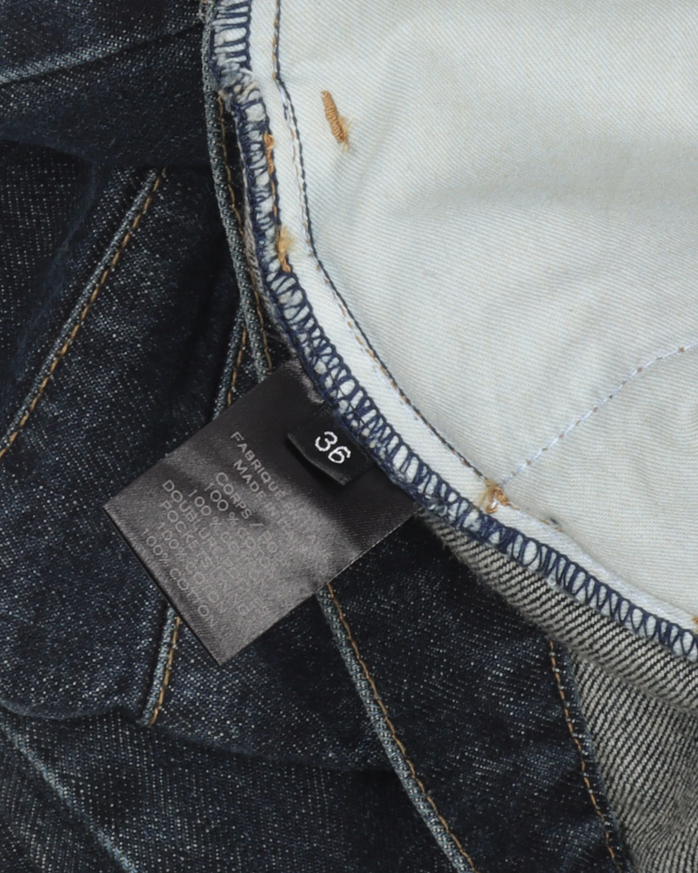 Raw Denim Biker Pants - Image 3