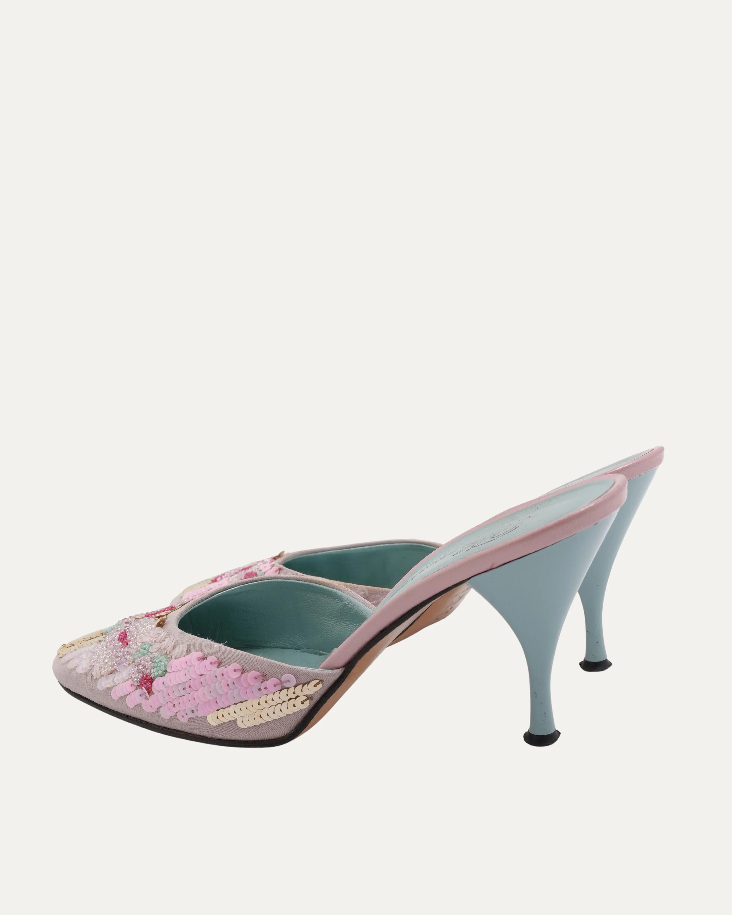 SS 2000 Pink Sequin Heels - Image 3