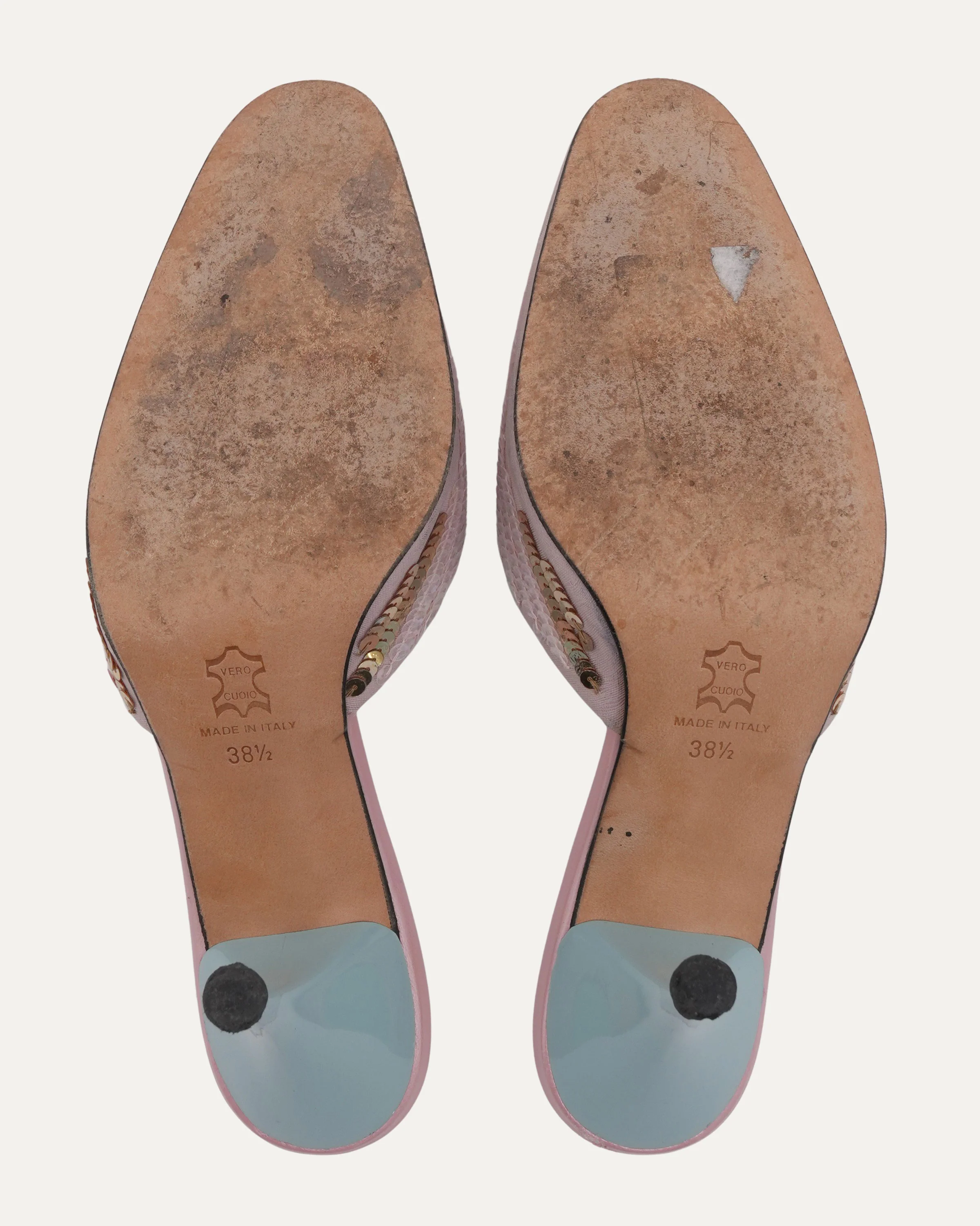 SS 2000 Pink Sequin Heels - Image 5