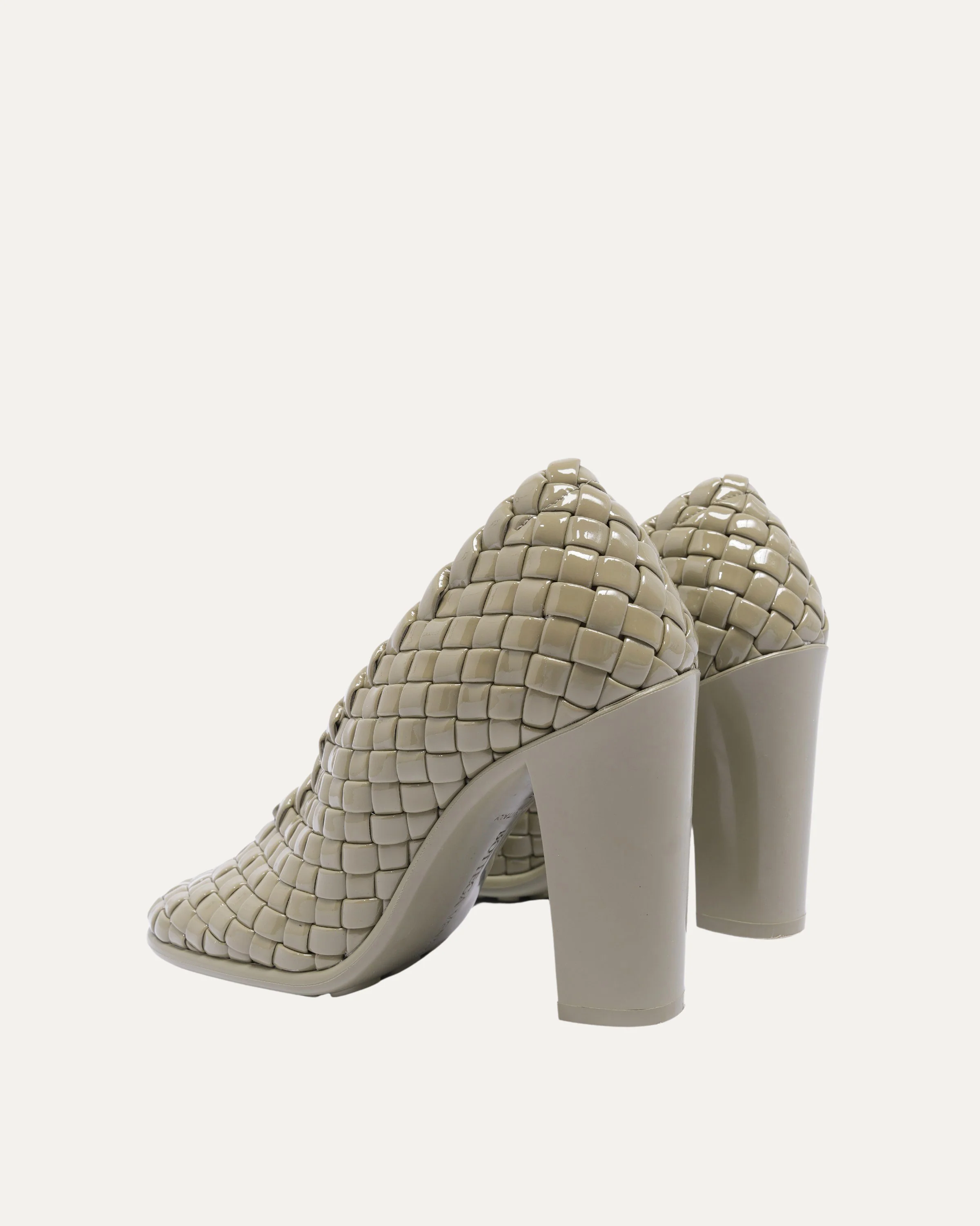 95mm Woven Patent Pumps - Image 3
