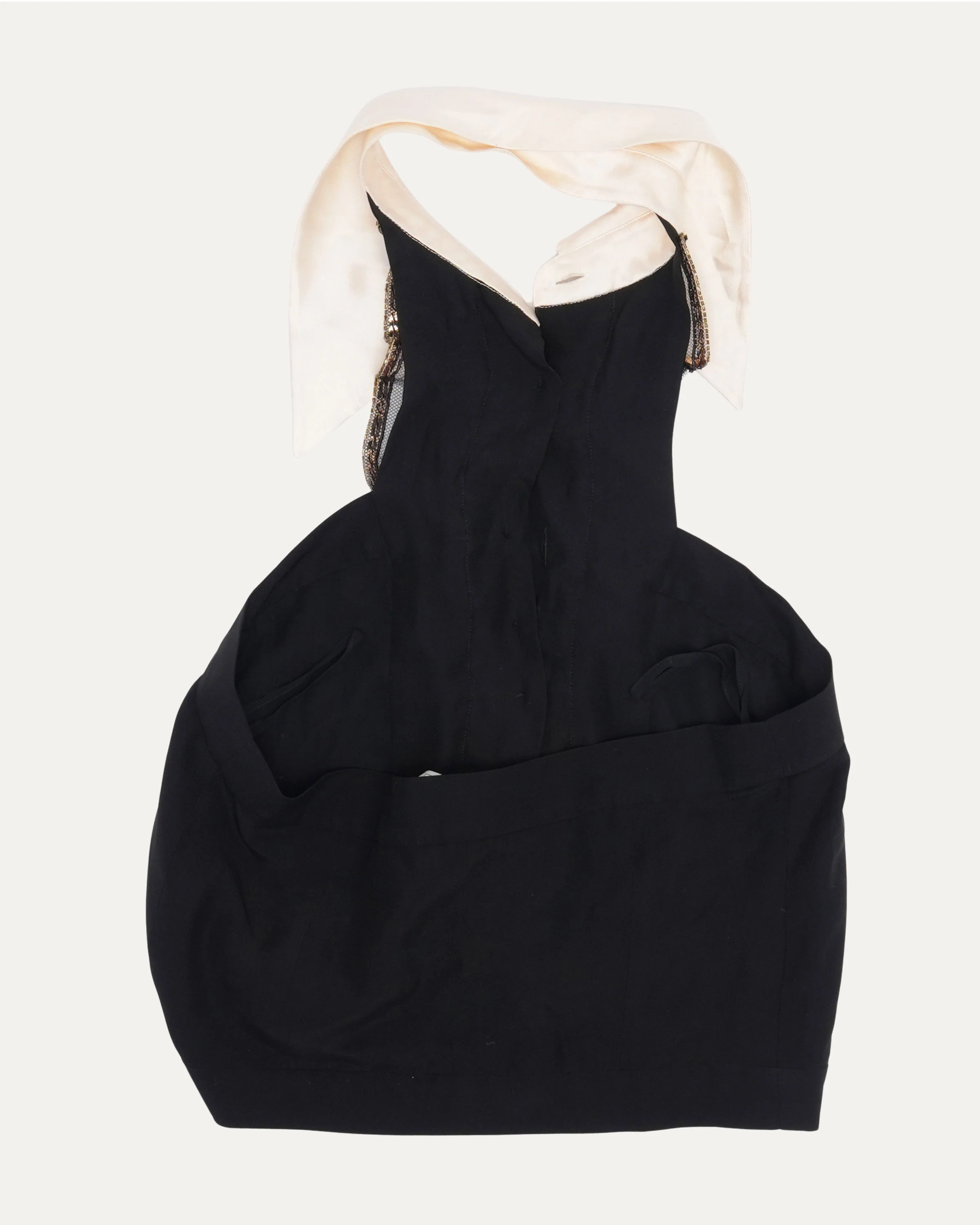 1990s Embellished Tuxedo Halter Top - Image 2