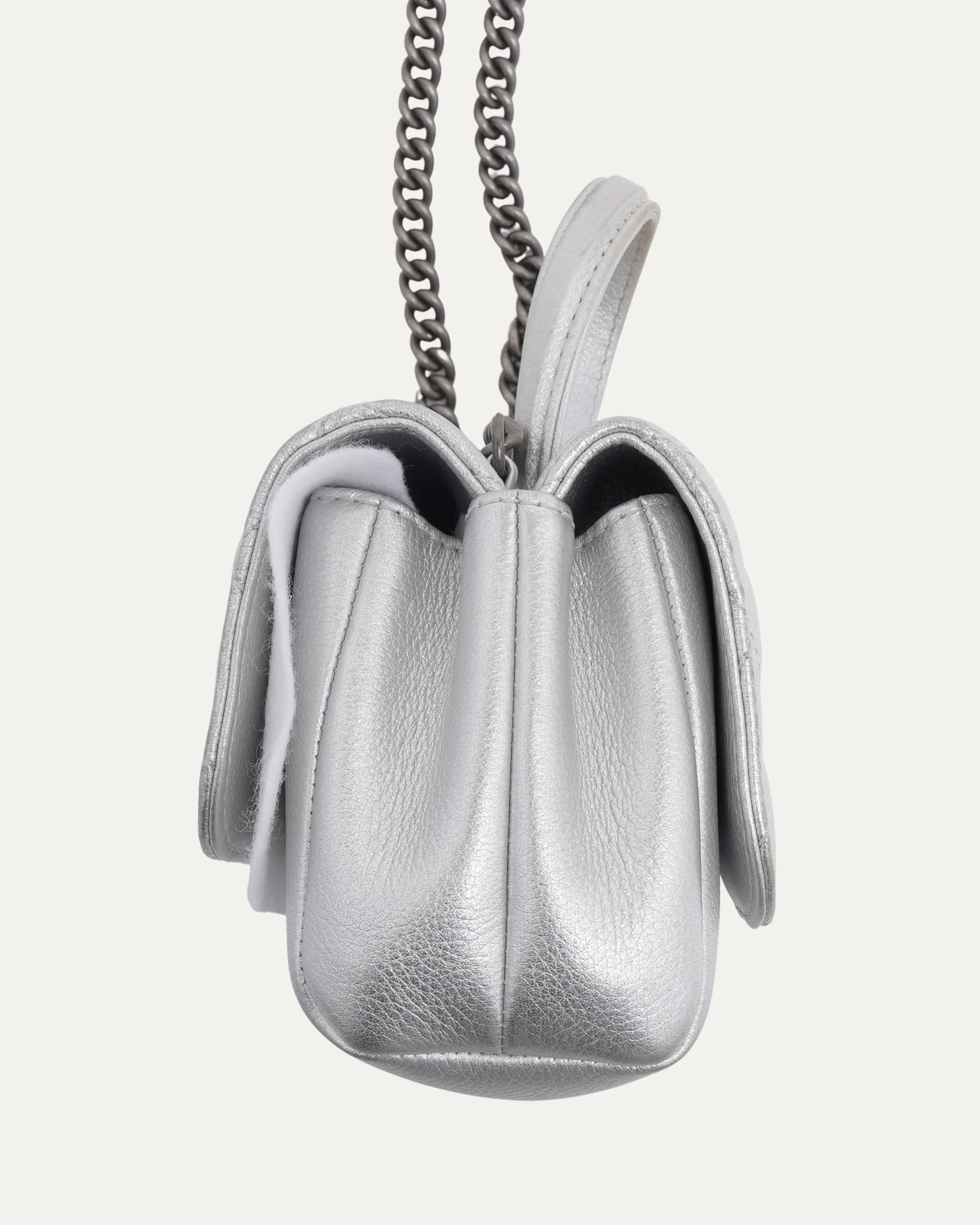 Metallic Caviar Quilted Mini Coco Handle Bag - Image 5