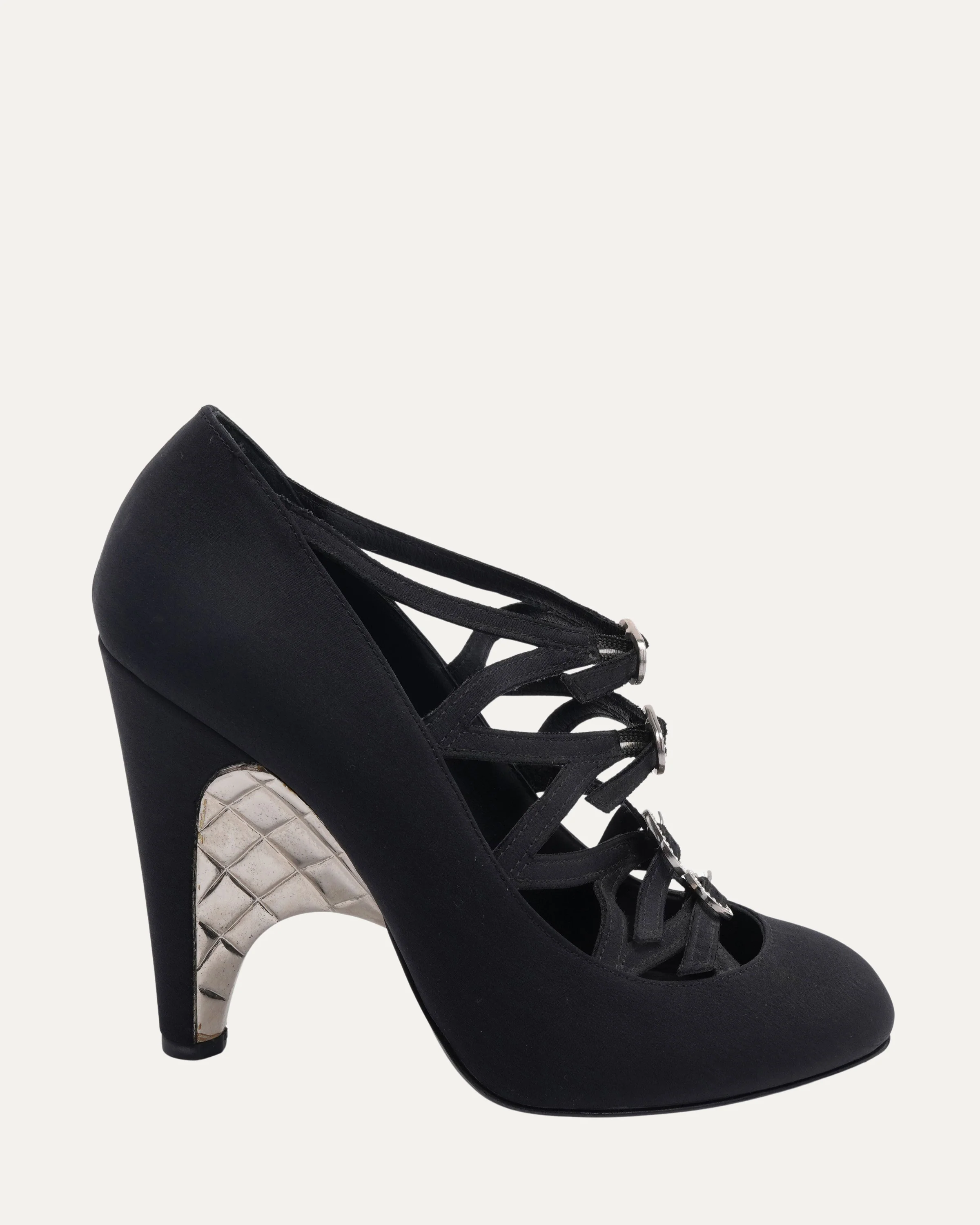 Rhinestone Buckle Heels - Image 4