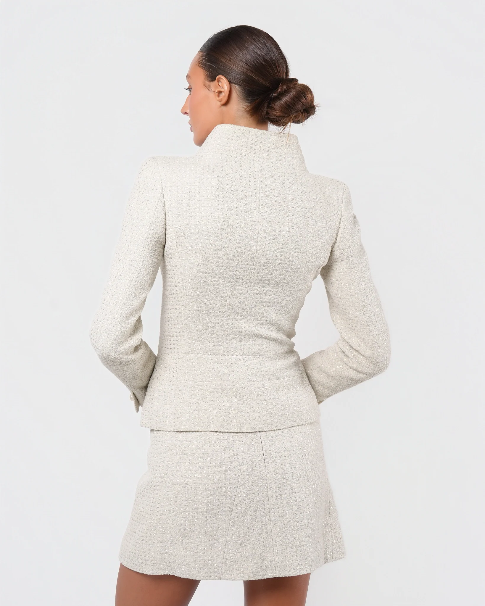 SS 2001 Pearl Embellished Skirt Suit - Image 7