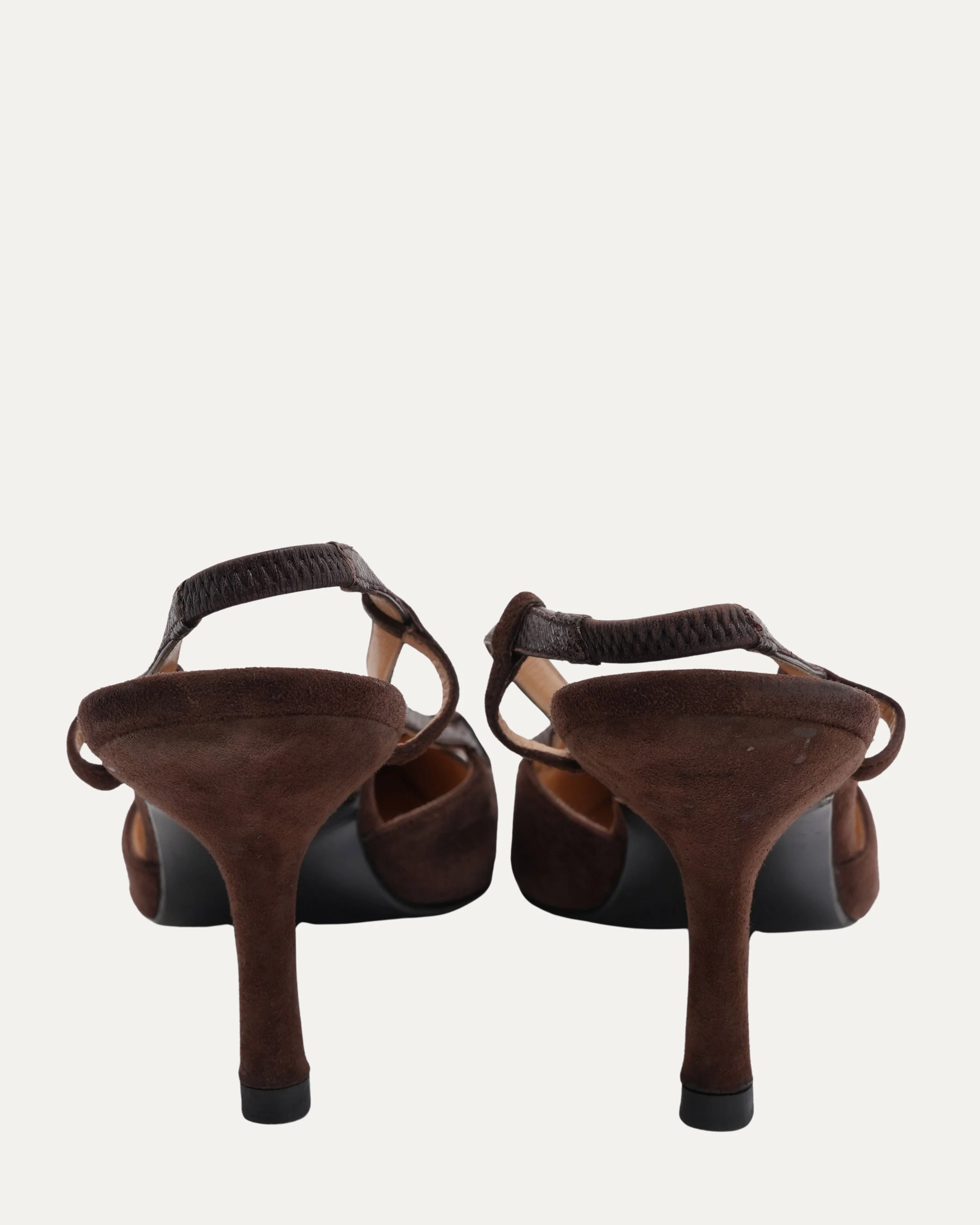 Suede Buckle Heels - Image 4