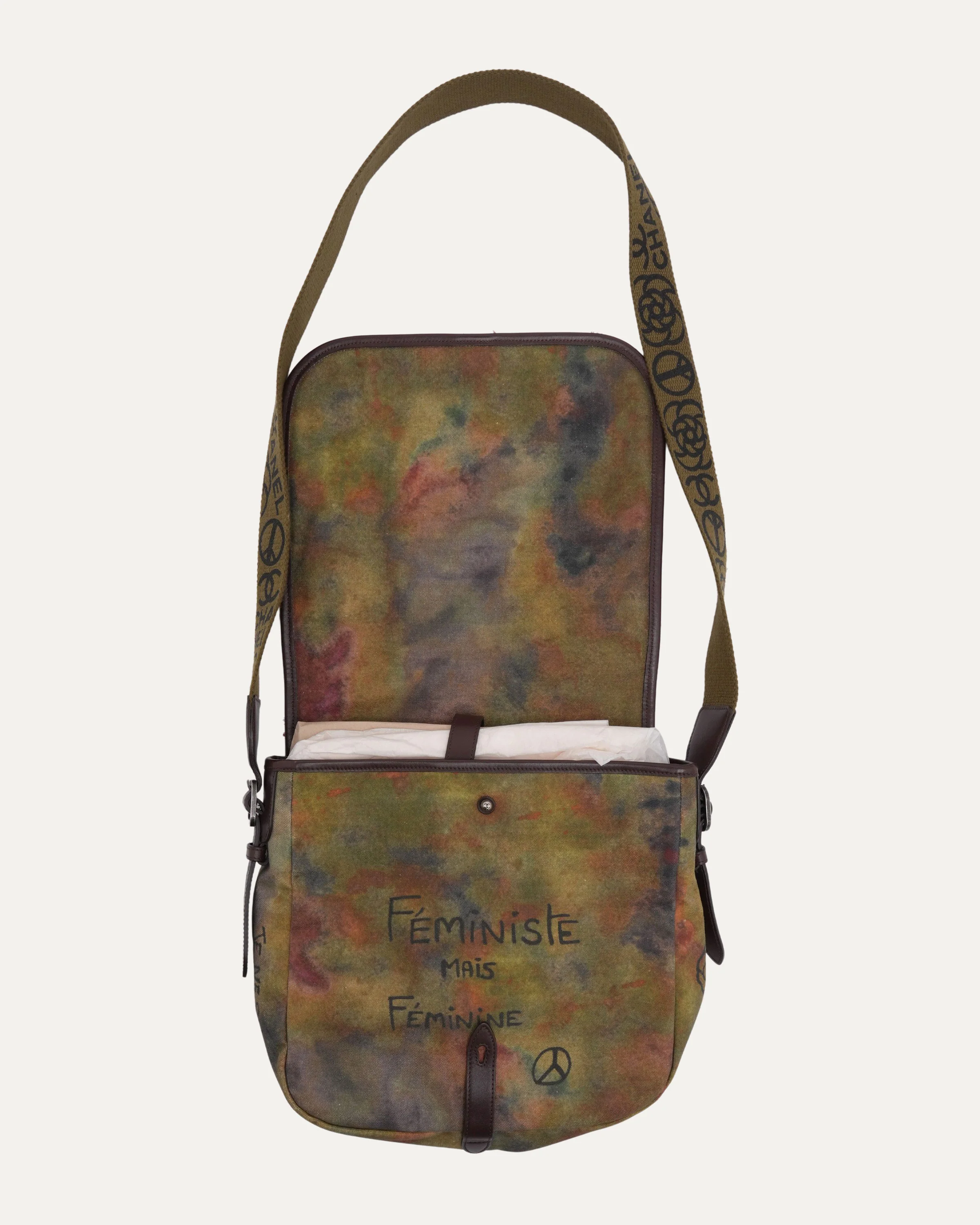 Washed Toile Graffiti On The Pavements Small Messenger Bag - Image 4