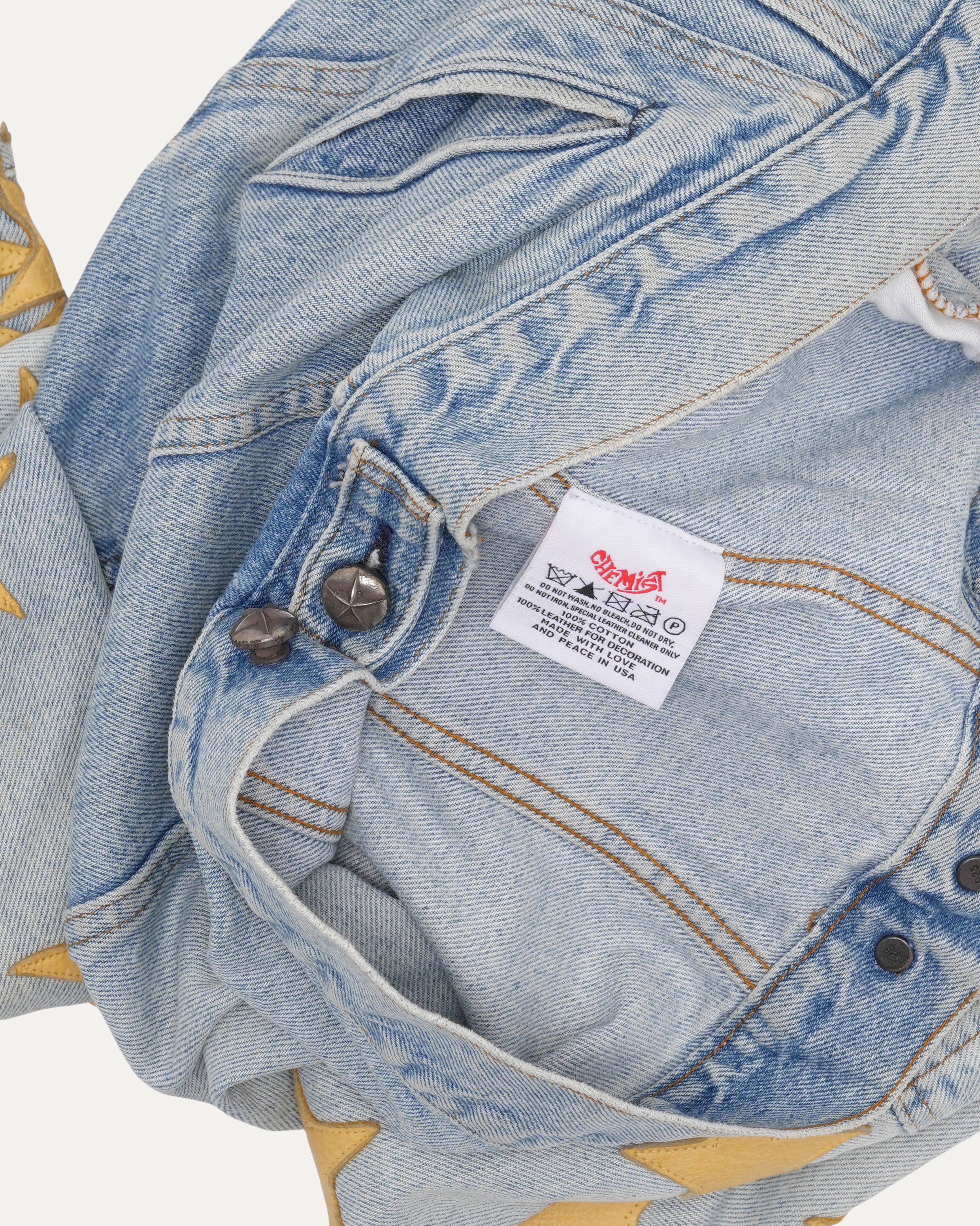 Star Patch Denim Trucker Jacket - Image 4