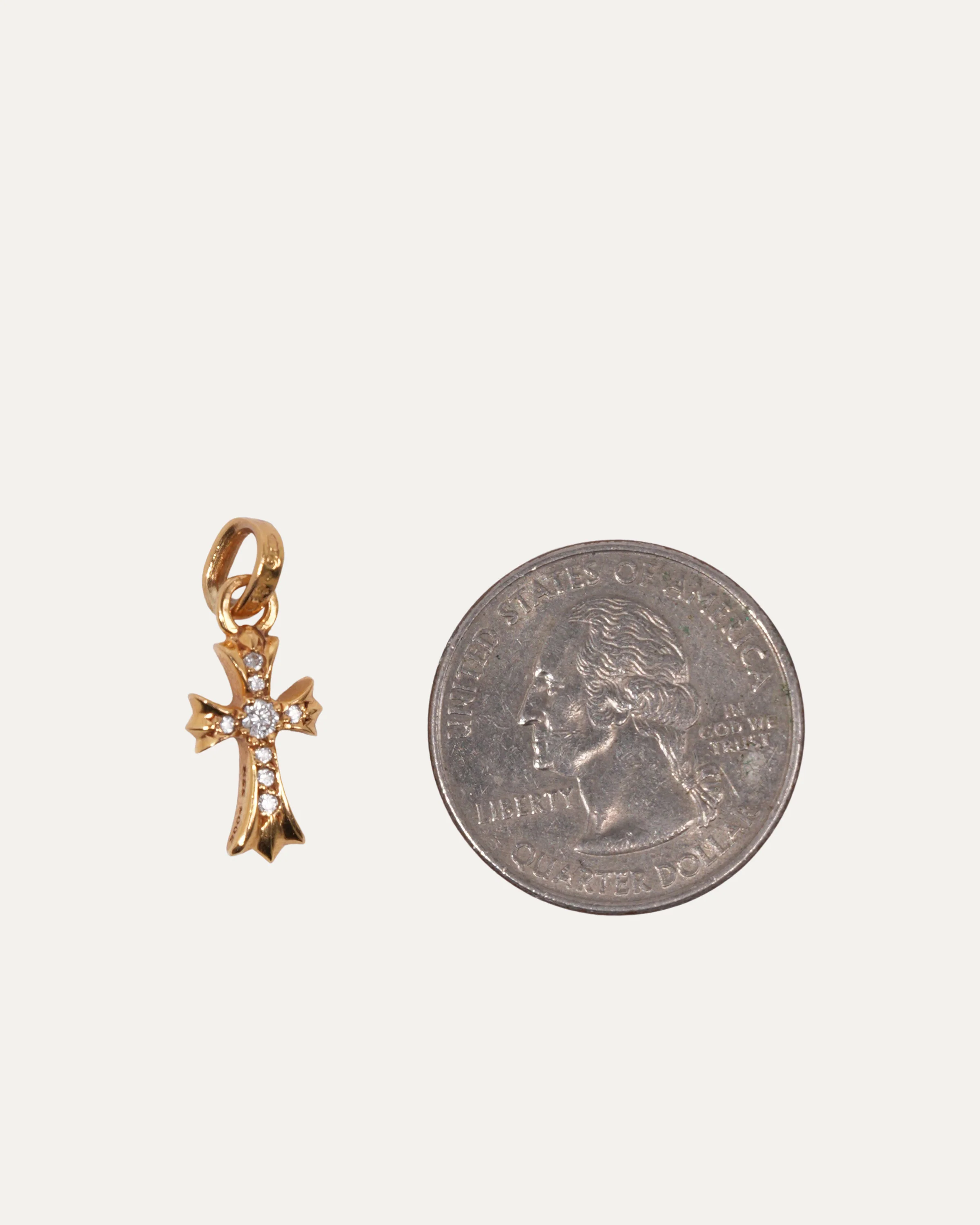 22k Gold and Diamond Baby Fat Pendant - Image 3