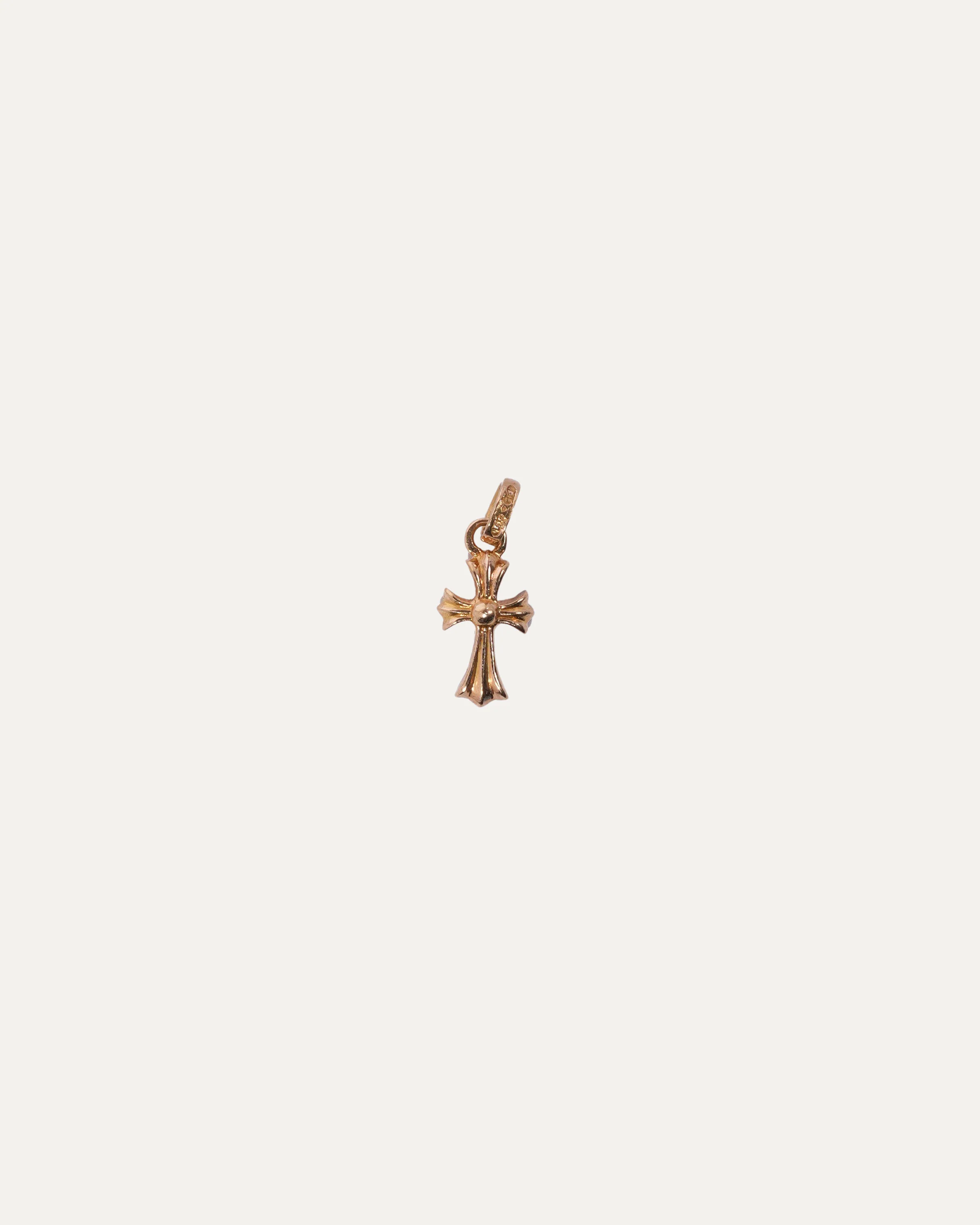 22k Gold Baby Fat Pink Sapphire Cross Pendant - Image 2