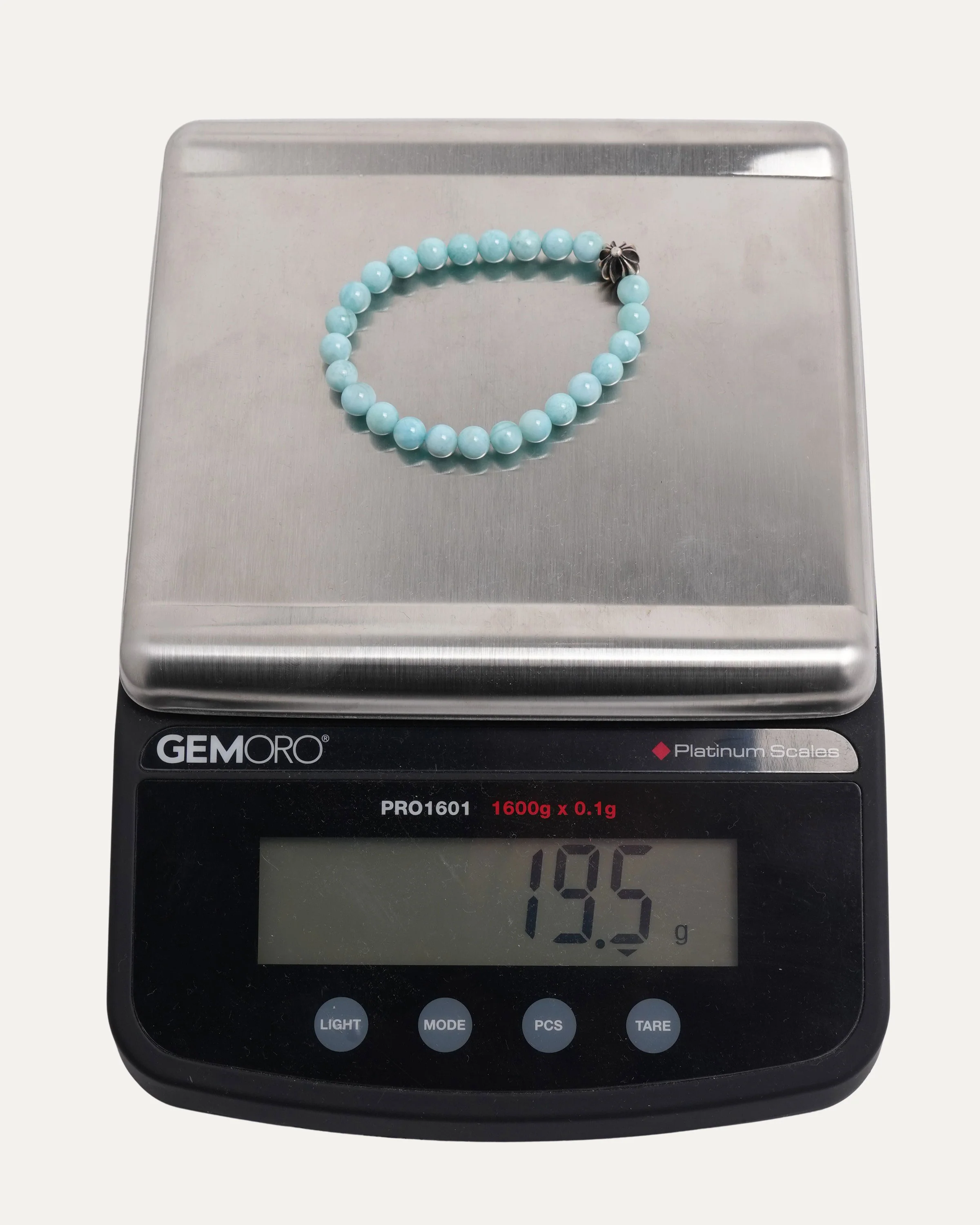 6mm Larimar Plus Cross Bead Bracelet - Image 3