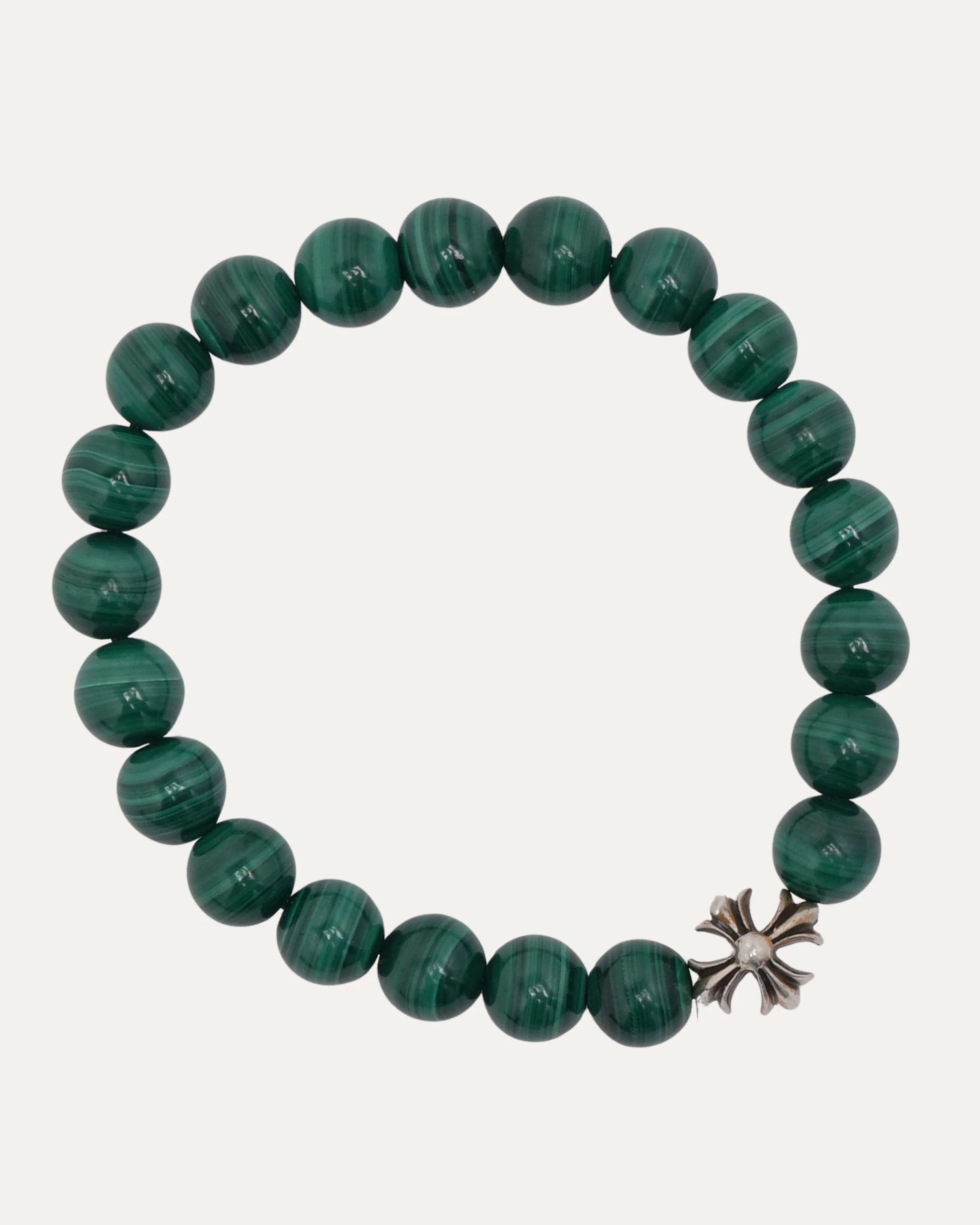 6mm Malachite Plus Cross Bead Bracelet