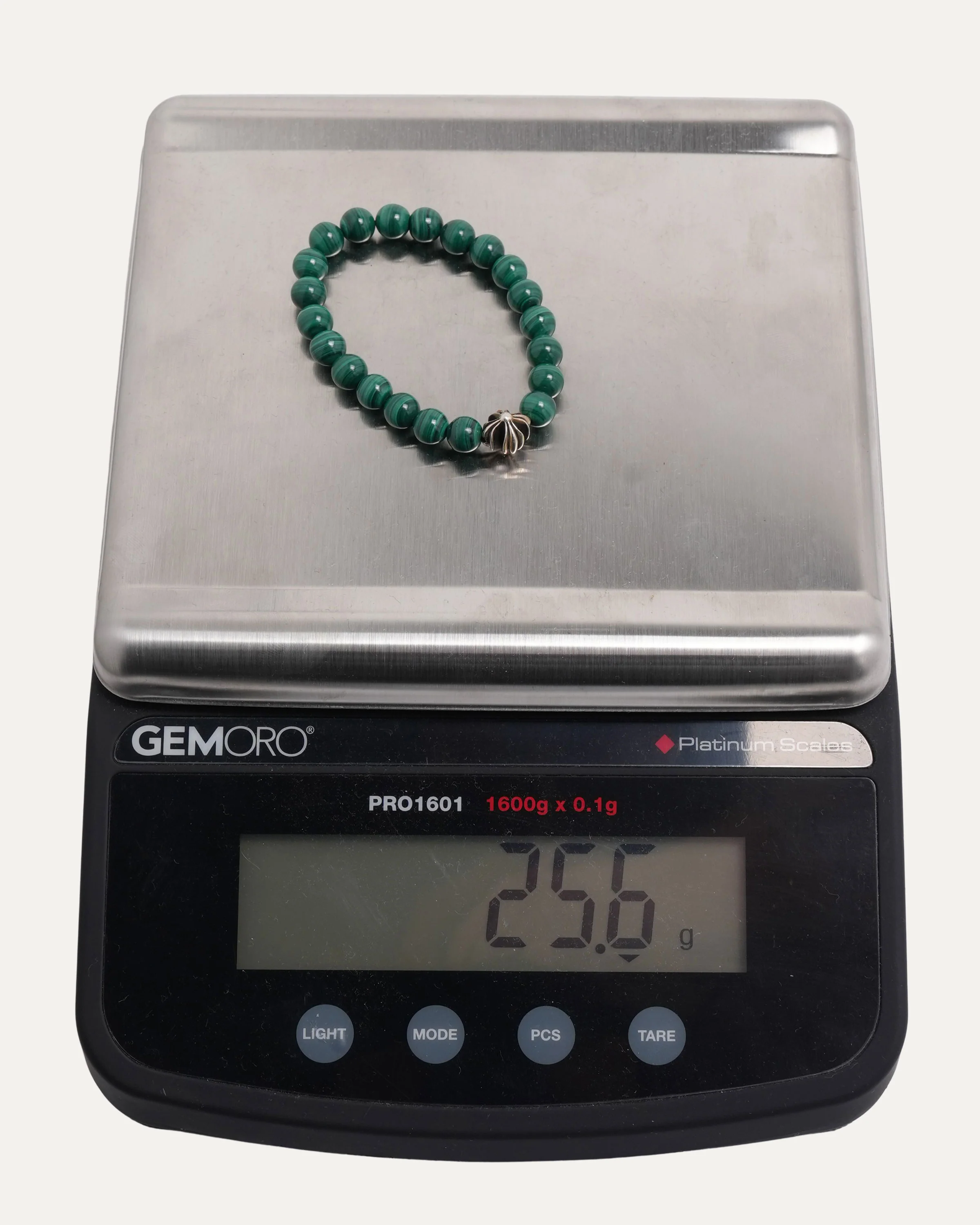 6mm Malachite Plus Cross Bead Bracelet - Image 3