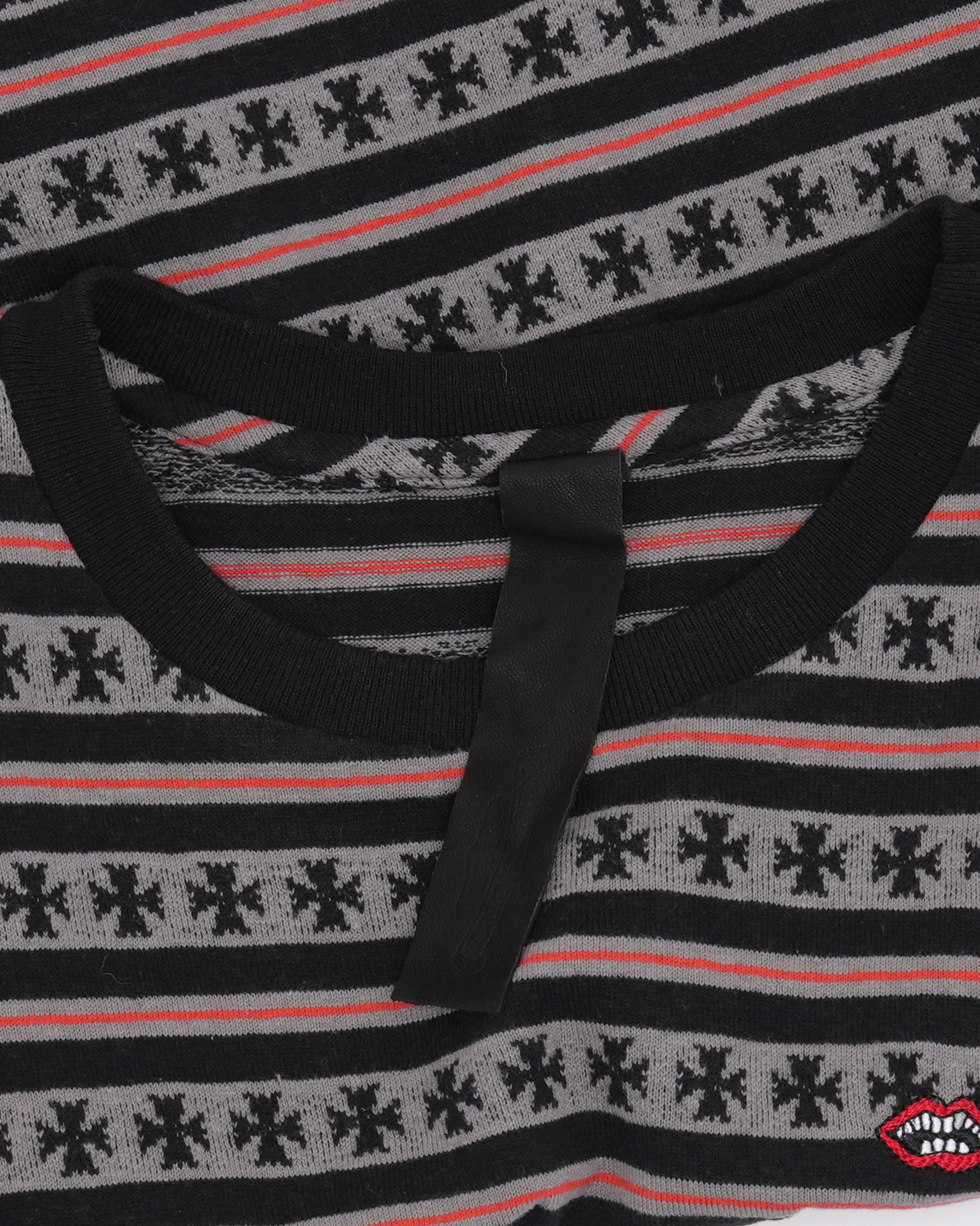 Cropped Matty Boy Teens From Mars Striped T-Shirt - Image 3