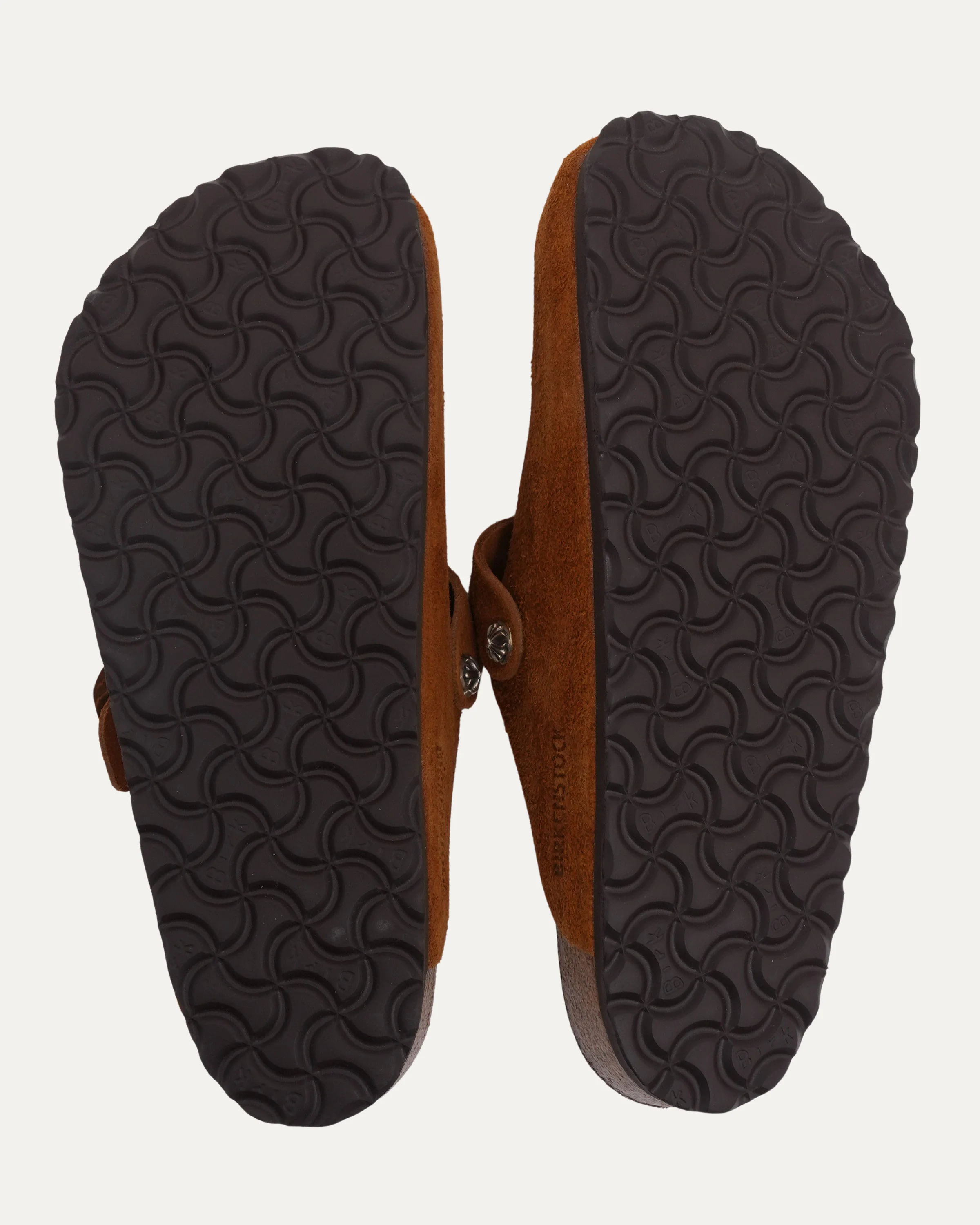 Cross Embellished Birkenstock Boston Suede Mule - Image 7