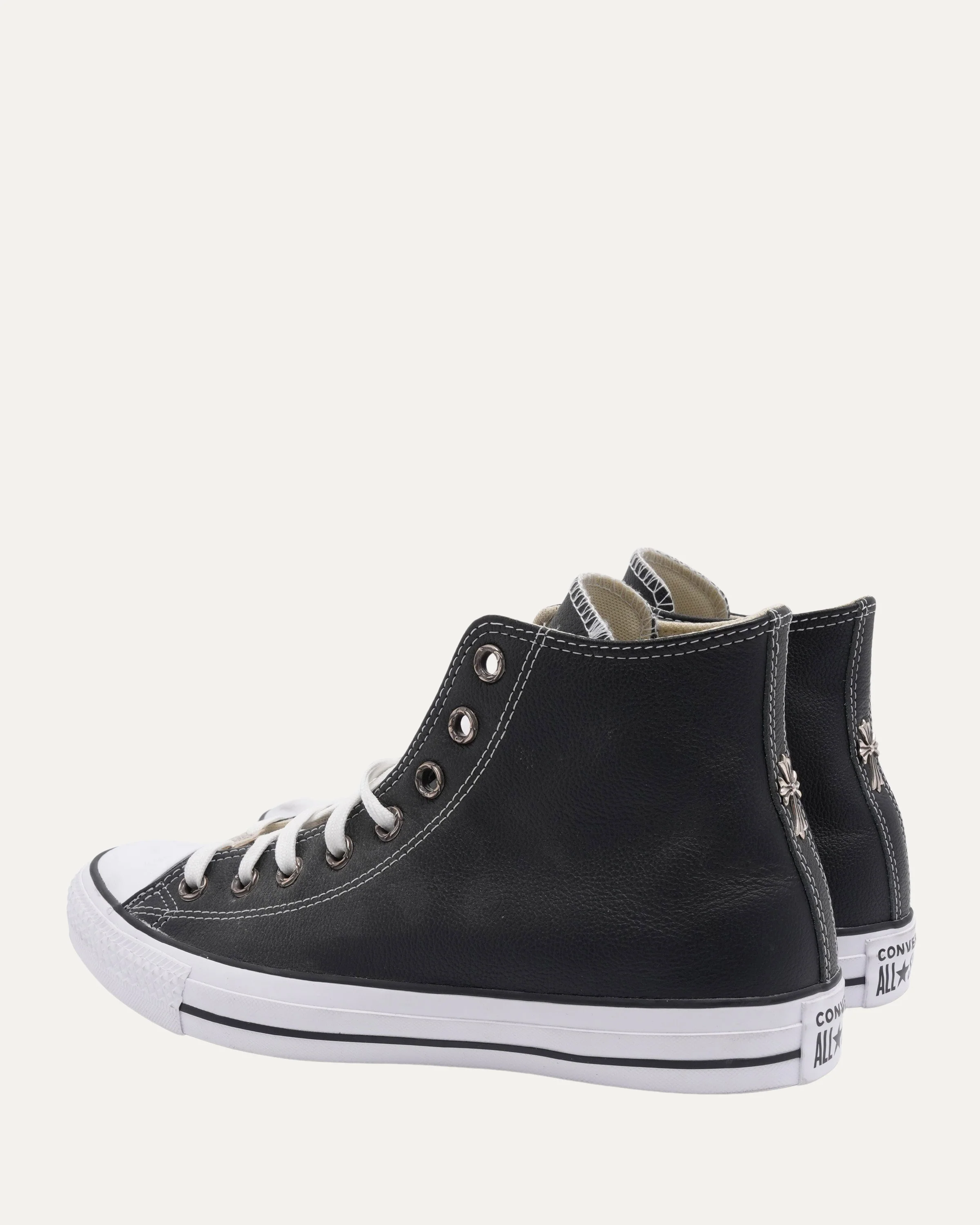 Cross Embellished Leather Converse Chuck Taylor Sneakers - Image 3