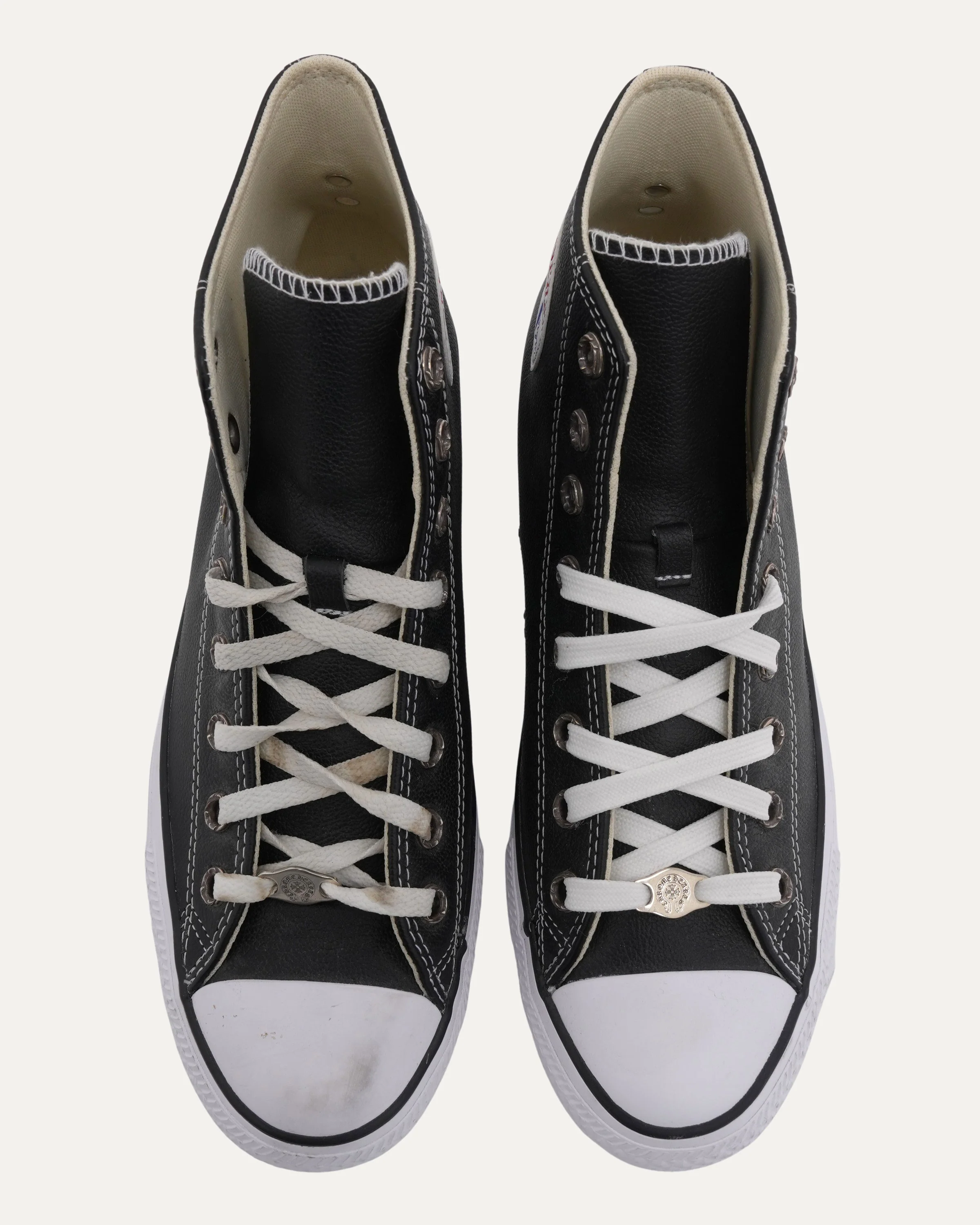 Cross Embellished Leather Converse Chuck Taylor Sneakers - Image 6