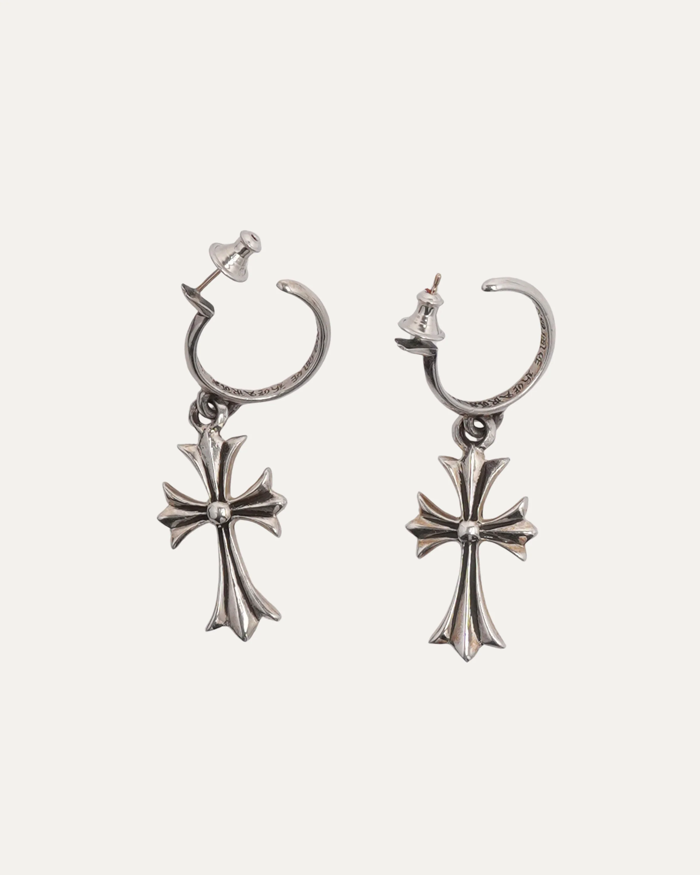 Cross Hoop Earrings - Image 2