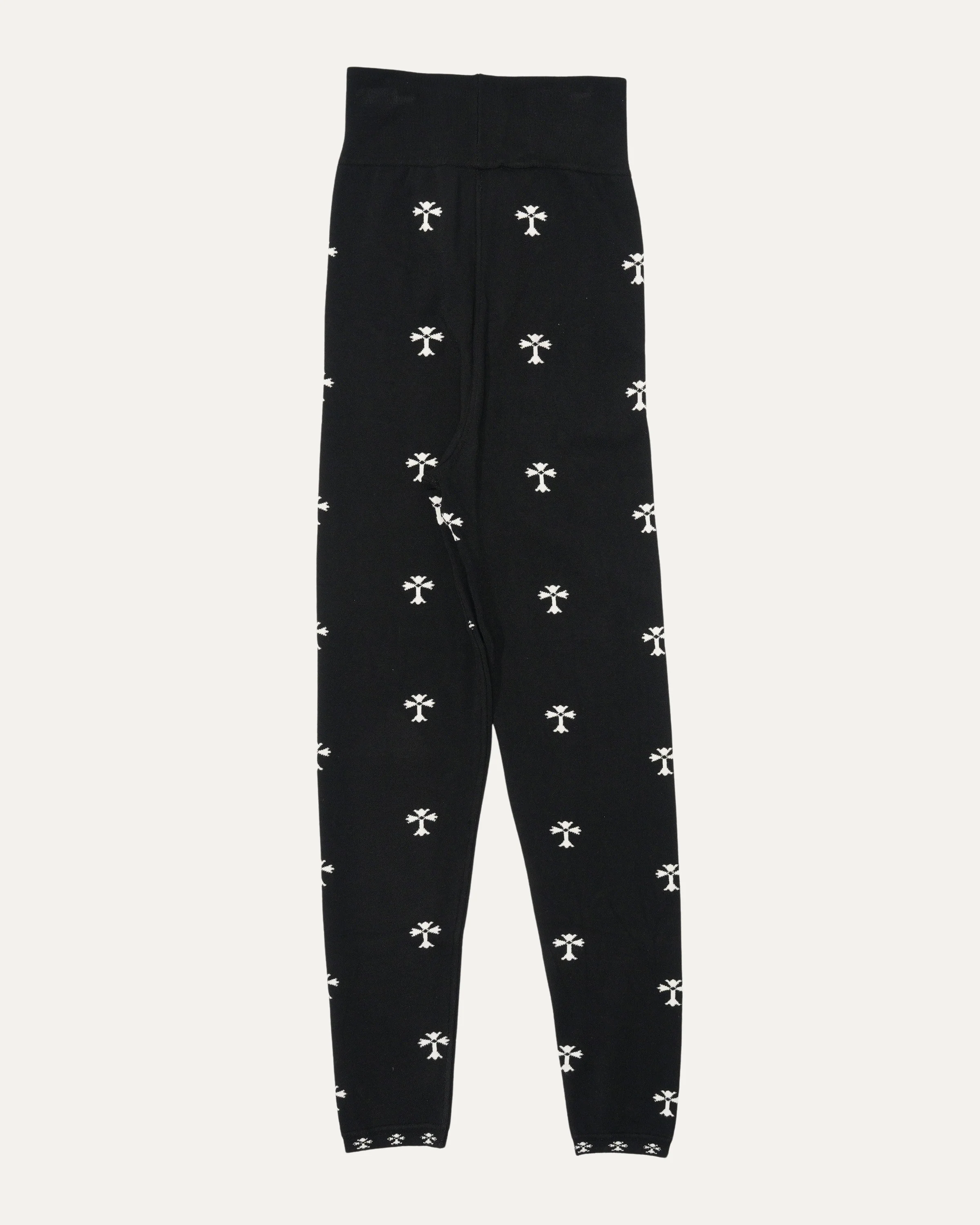 Cross Motif Knit Leggings - Image 2