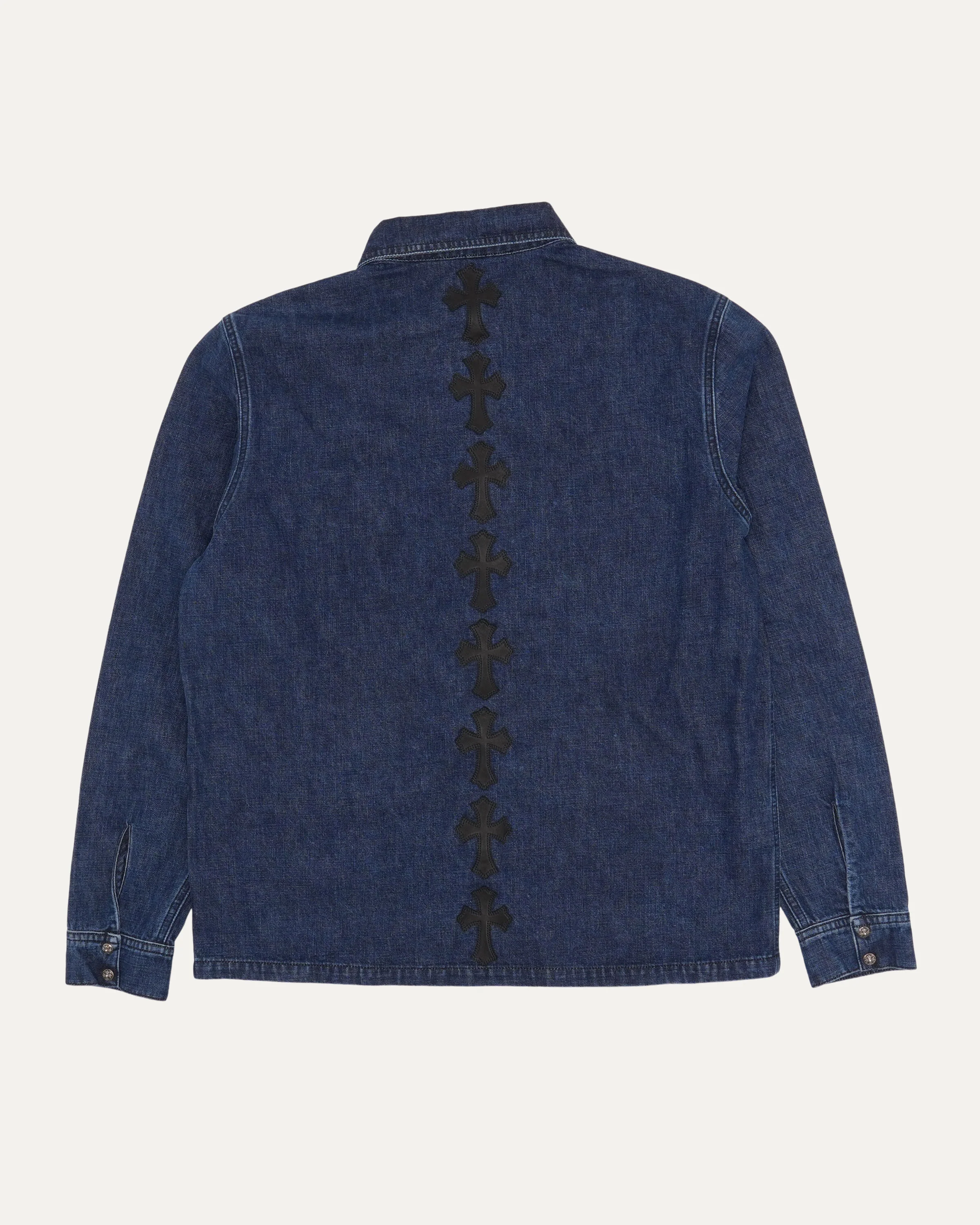 Cross Patch Denim Work Dog Shirt - Image 2