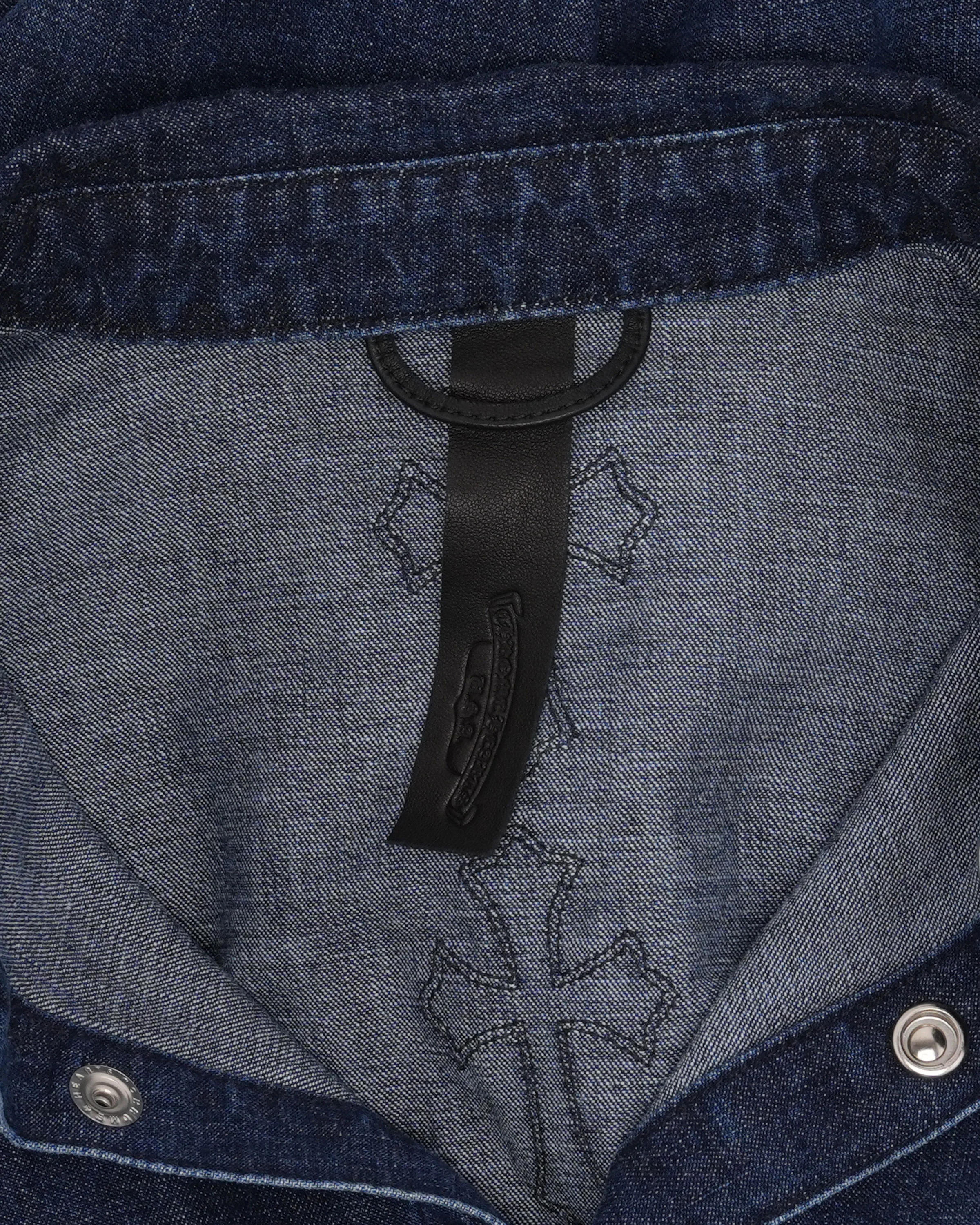 Cross Patch Denim Work Dog Shirt - Image 3