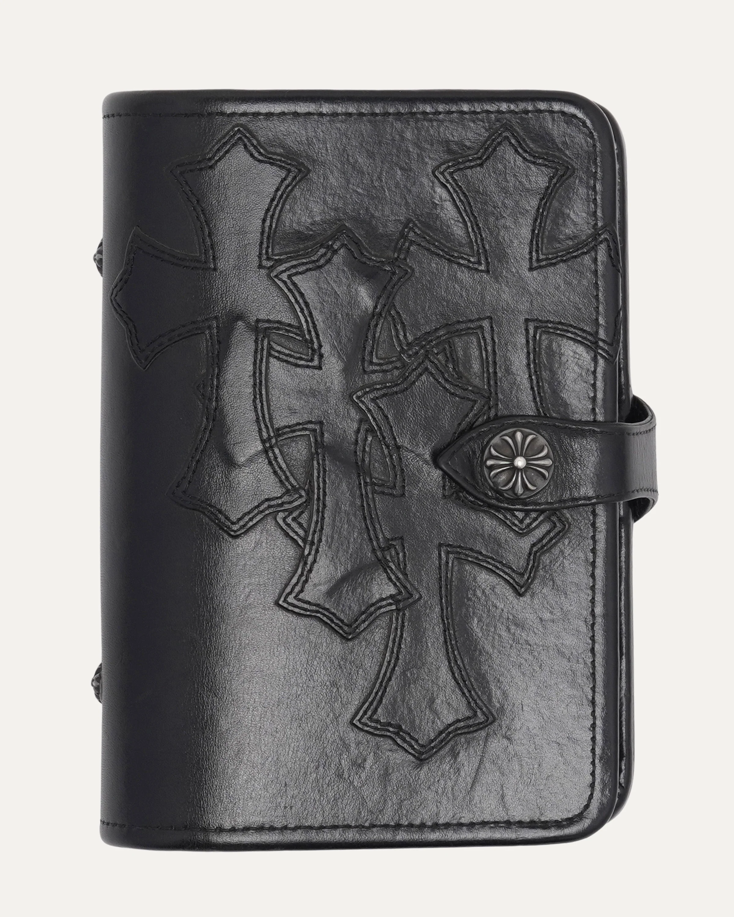 Cross Patch Leather Binder