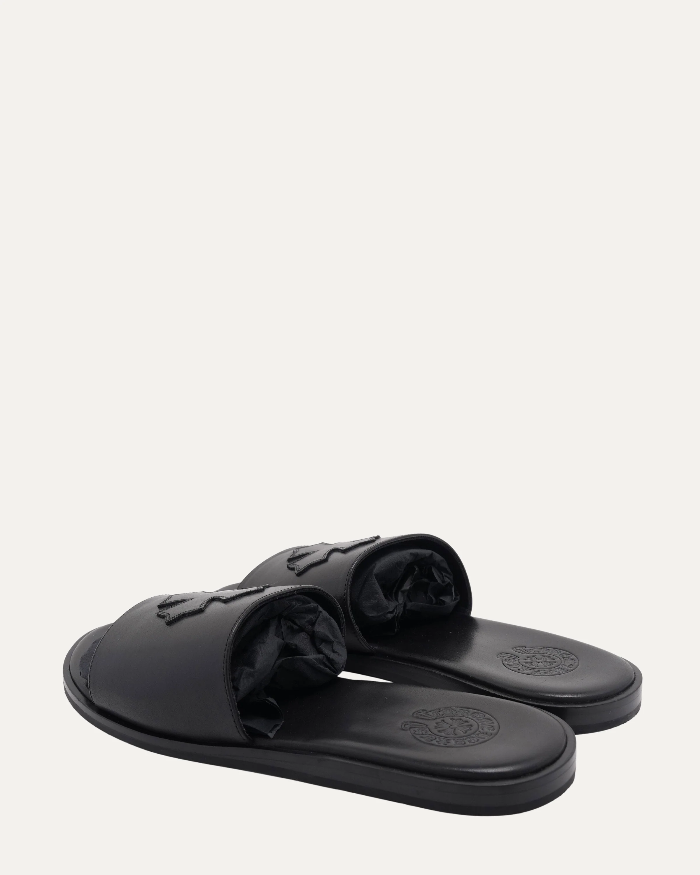Cross Patch Leather Sandals - Image 3