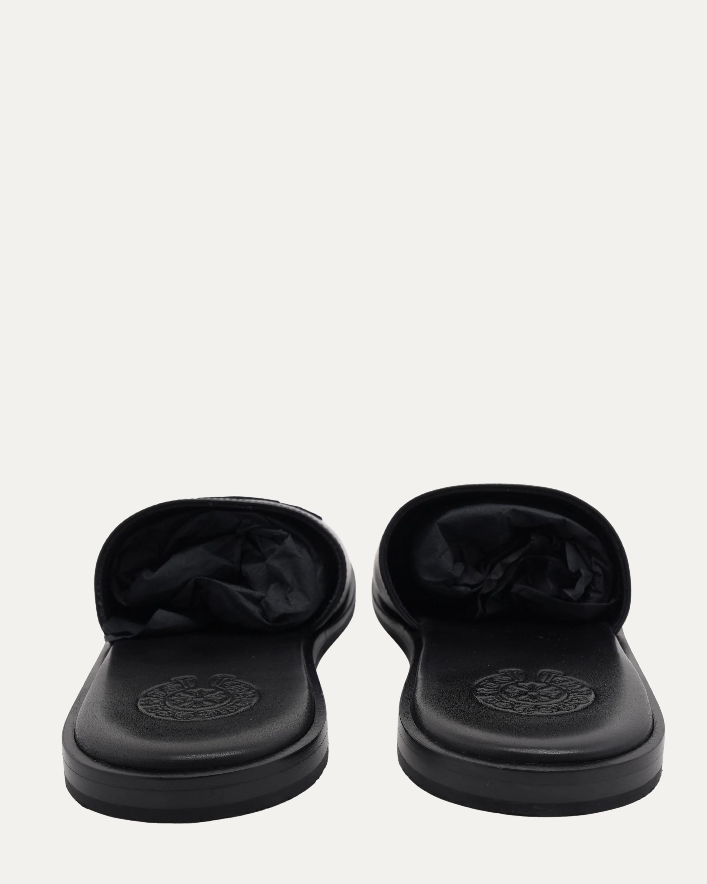 Cross Patch Leather Sandals - Image 4