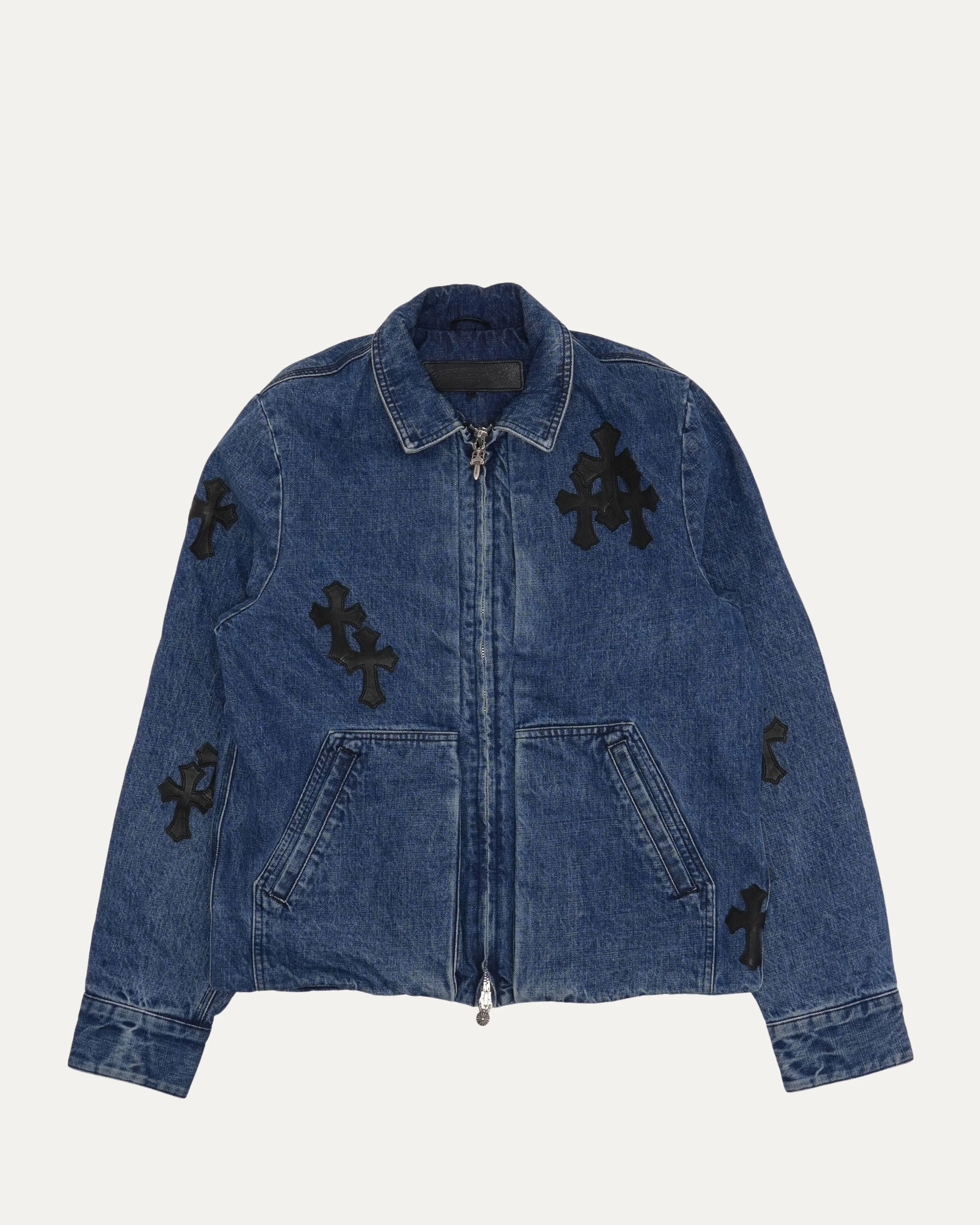 Cross Patch Turbo Diesel Zip Up Denim Jacket