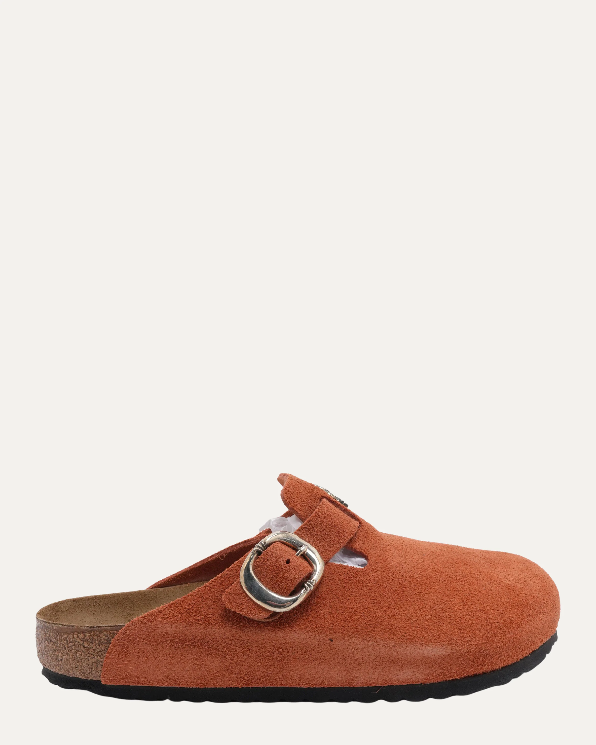 Dagger Embellished Birkenstock Boston Suede Mule - Image 2