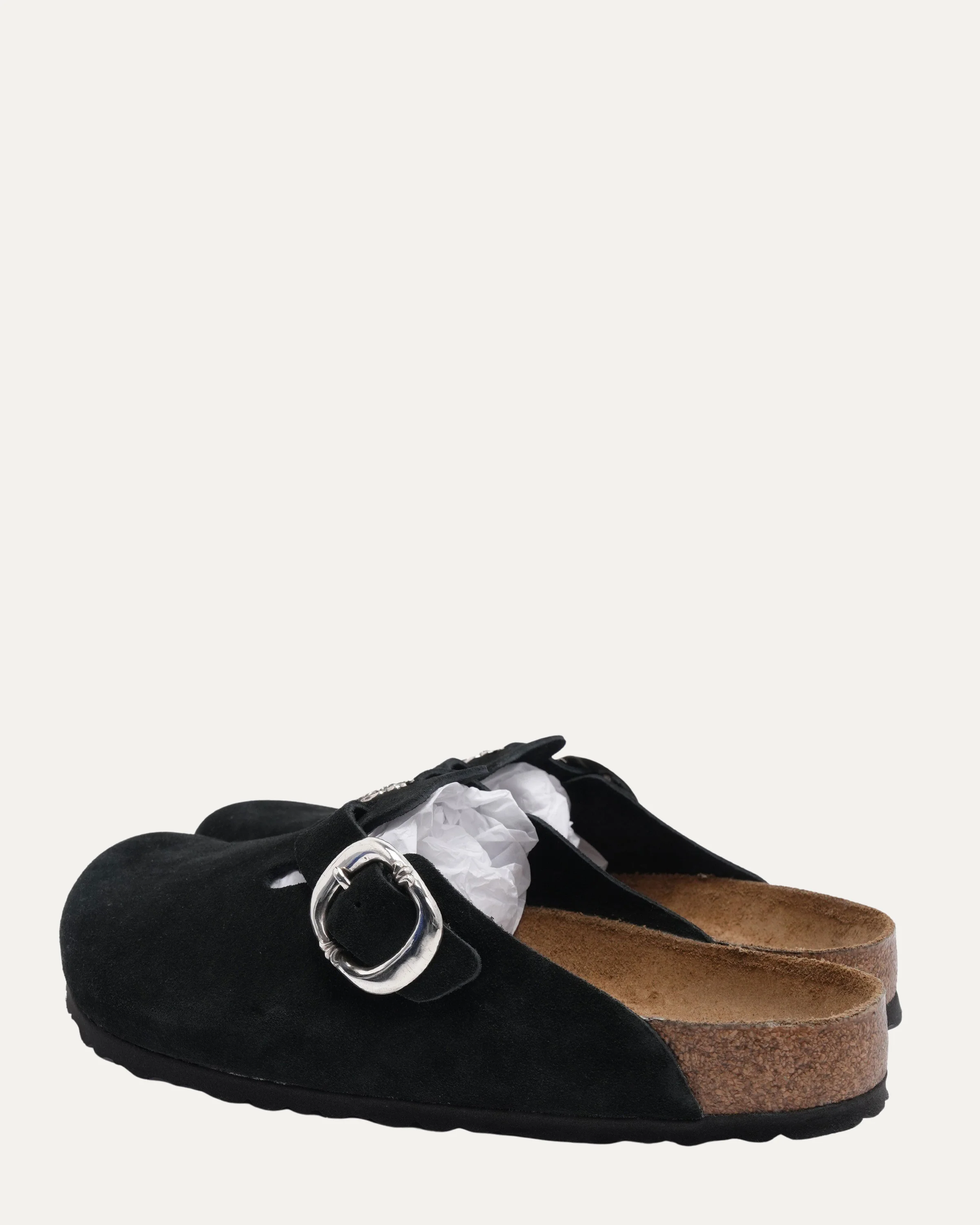 Dagger Embellished Birkenstock Boston Suede Mule - Image 3