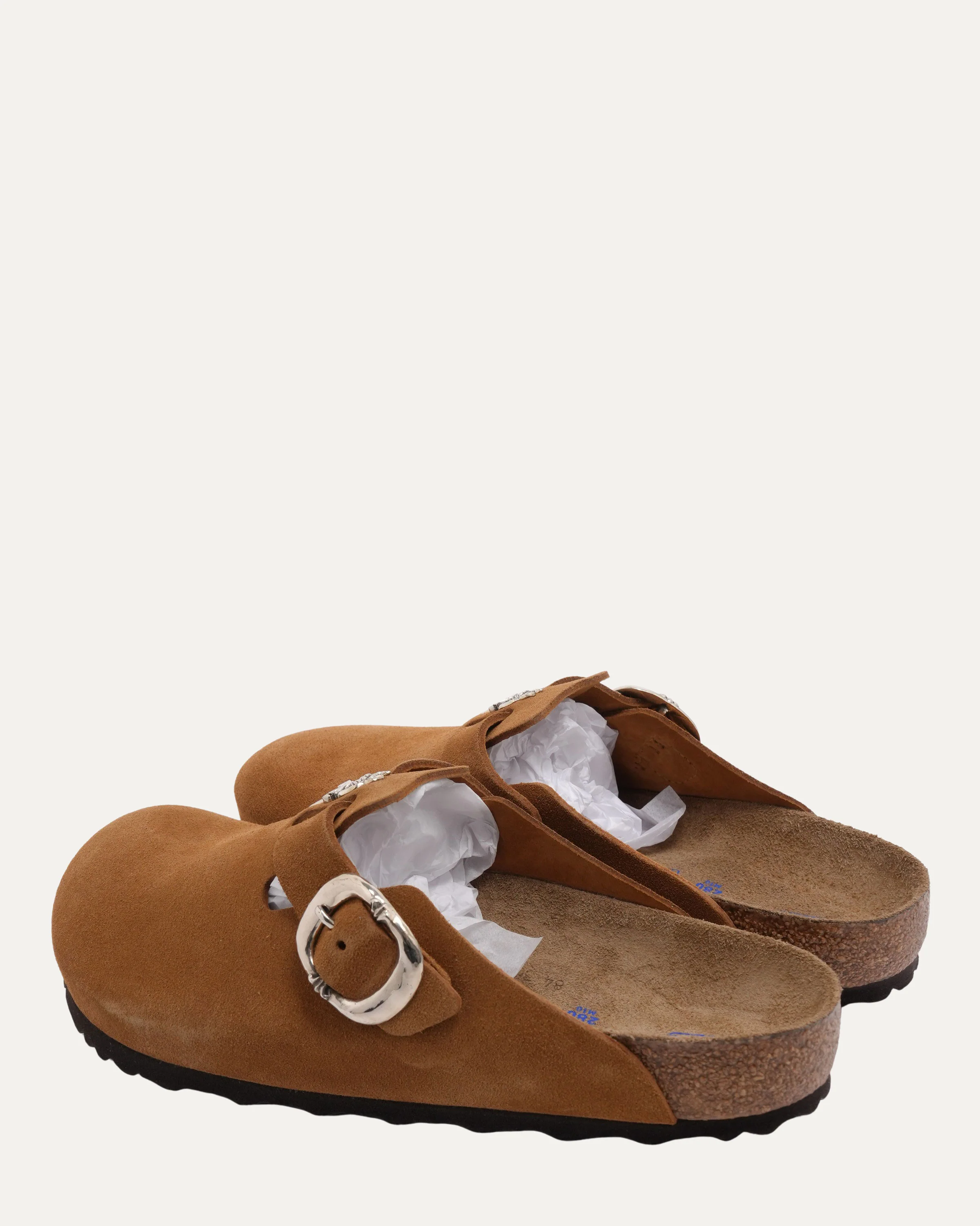Dagger Embellished Birkenstock Boston Suede Mule - Image 3