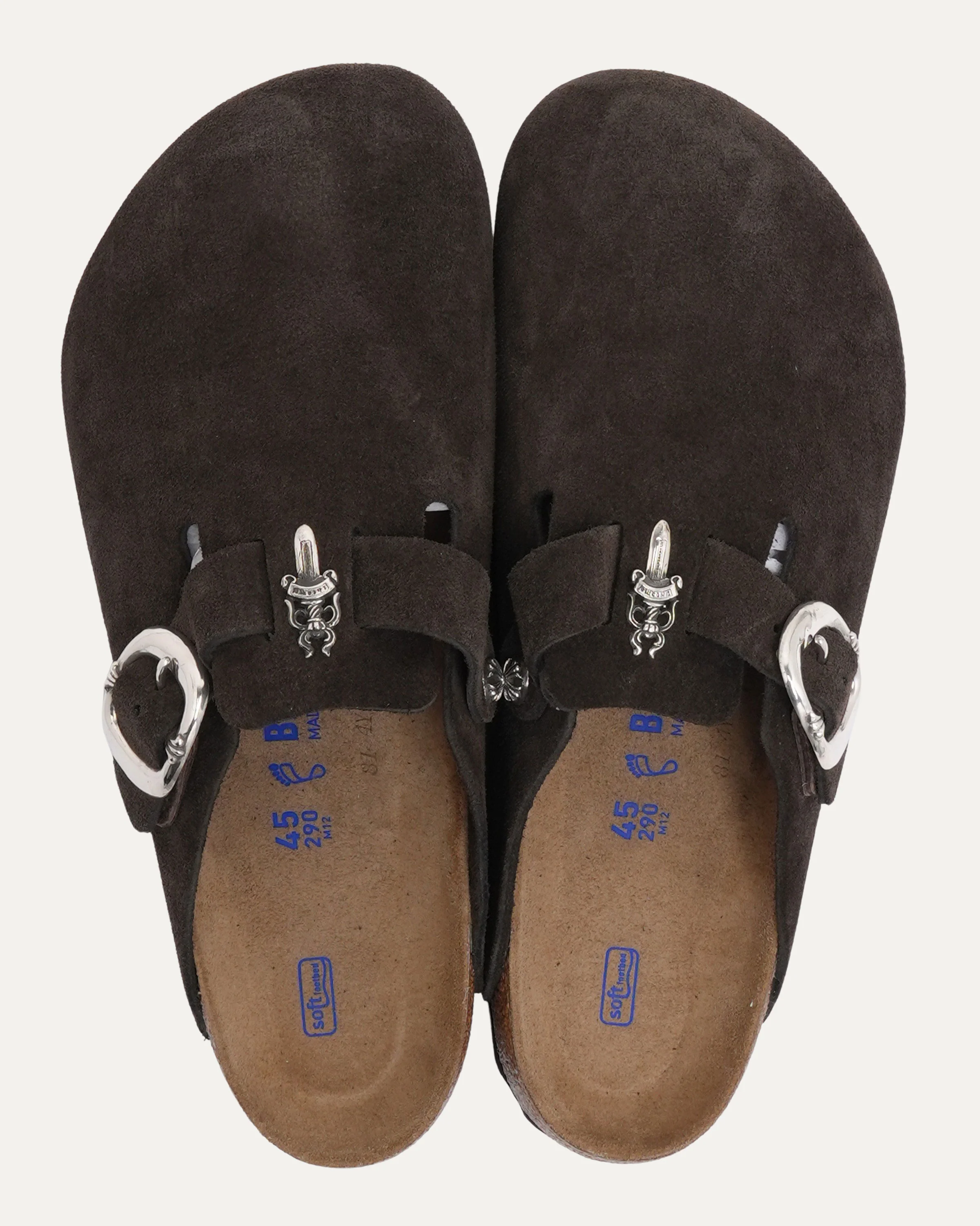 Dagger Embellished Birkenstock Boston Suede Mule - Image 5