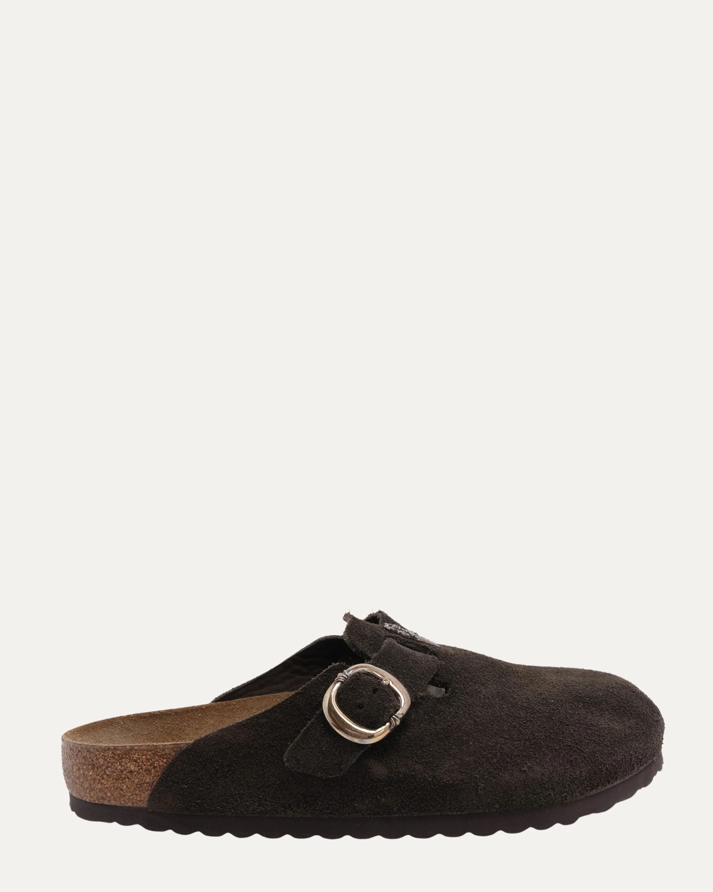 Dagger Embellished Birkenstock Boston Suede Mule - Image 2