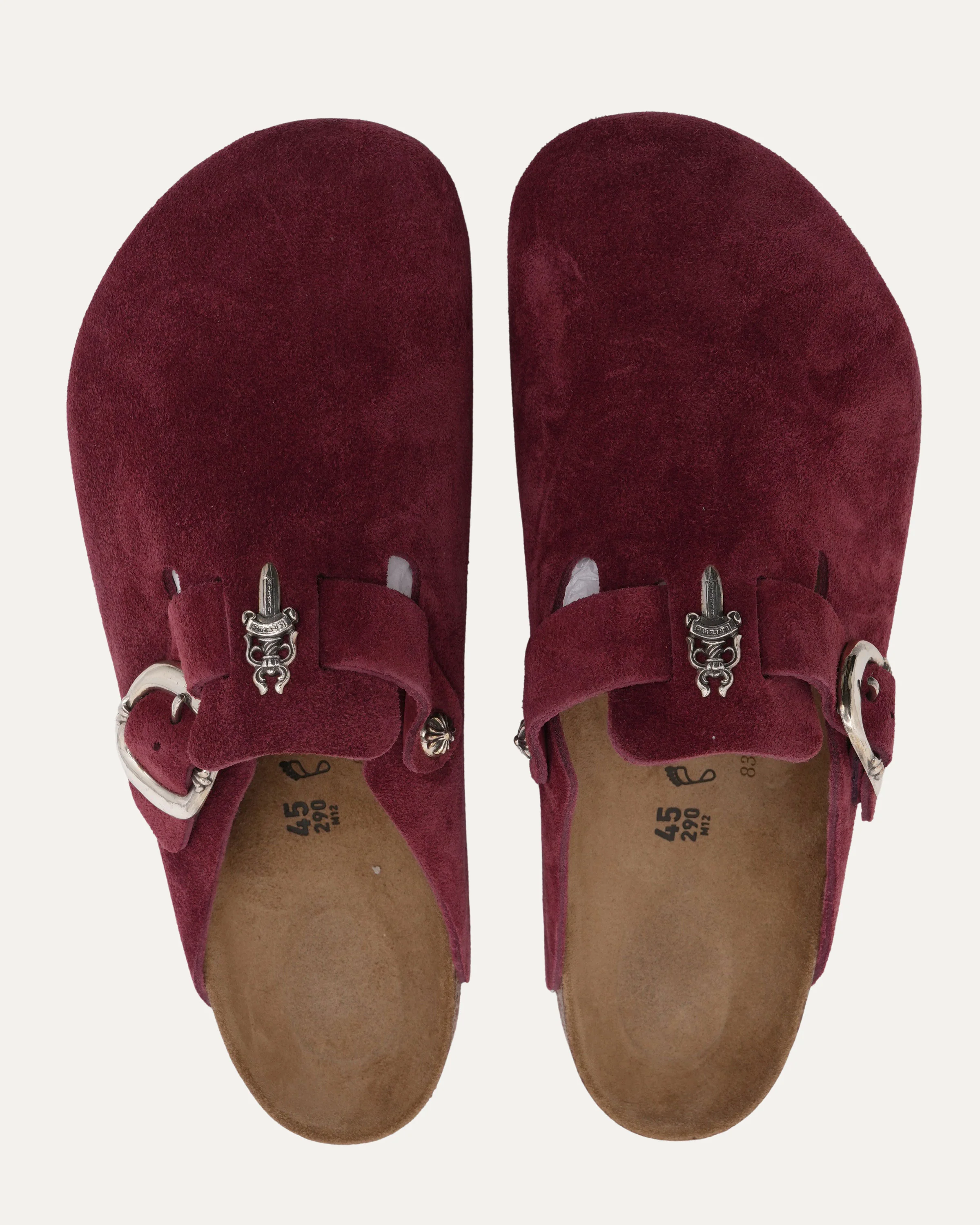 Dagger Embellished Birkenstock Boston Suede Mule - Image 6