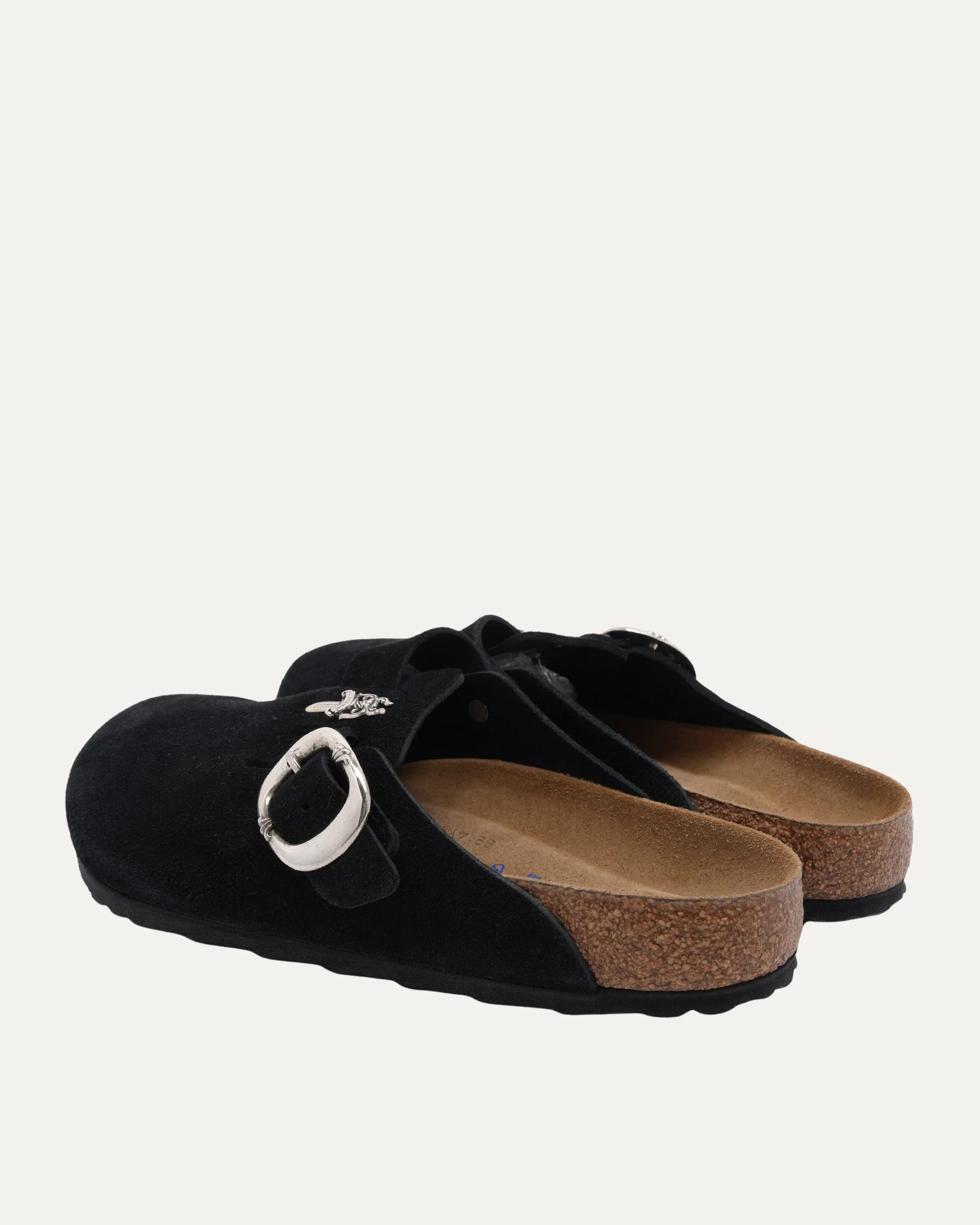 Dagger Embellished Birkenstock Boston Suede Mule - Image 3