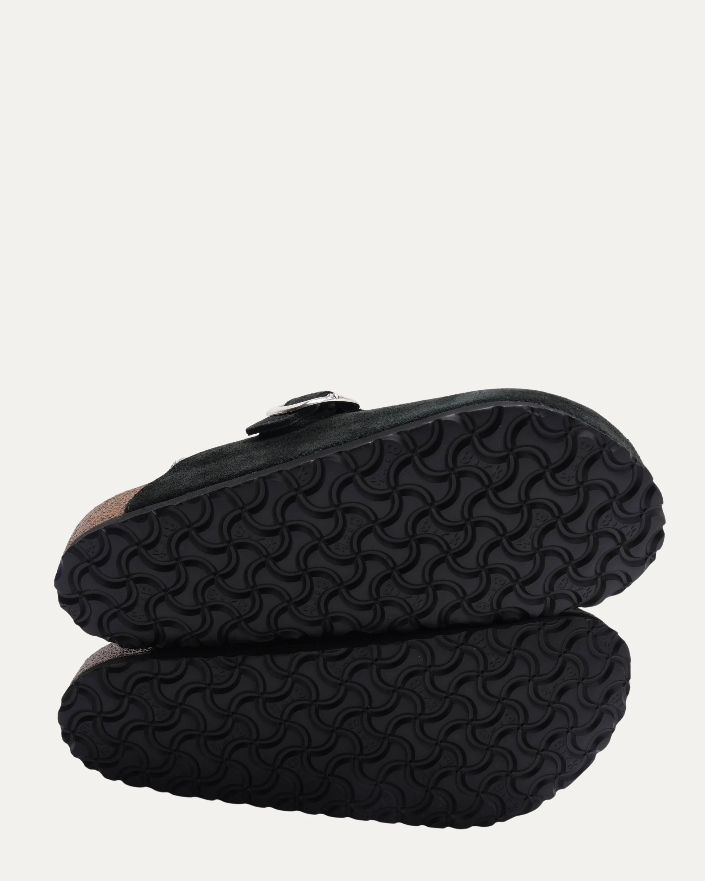 Dagger Embellished Shearling Lined Birkenstock Boston Suede Mule - Image 5