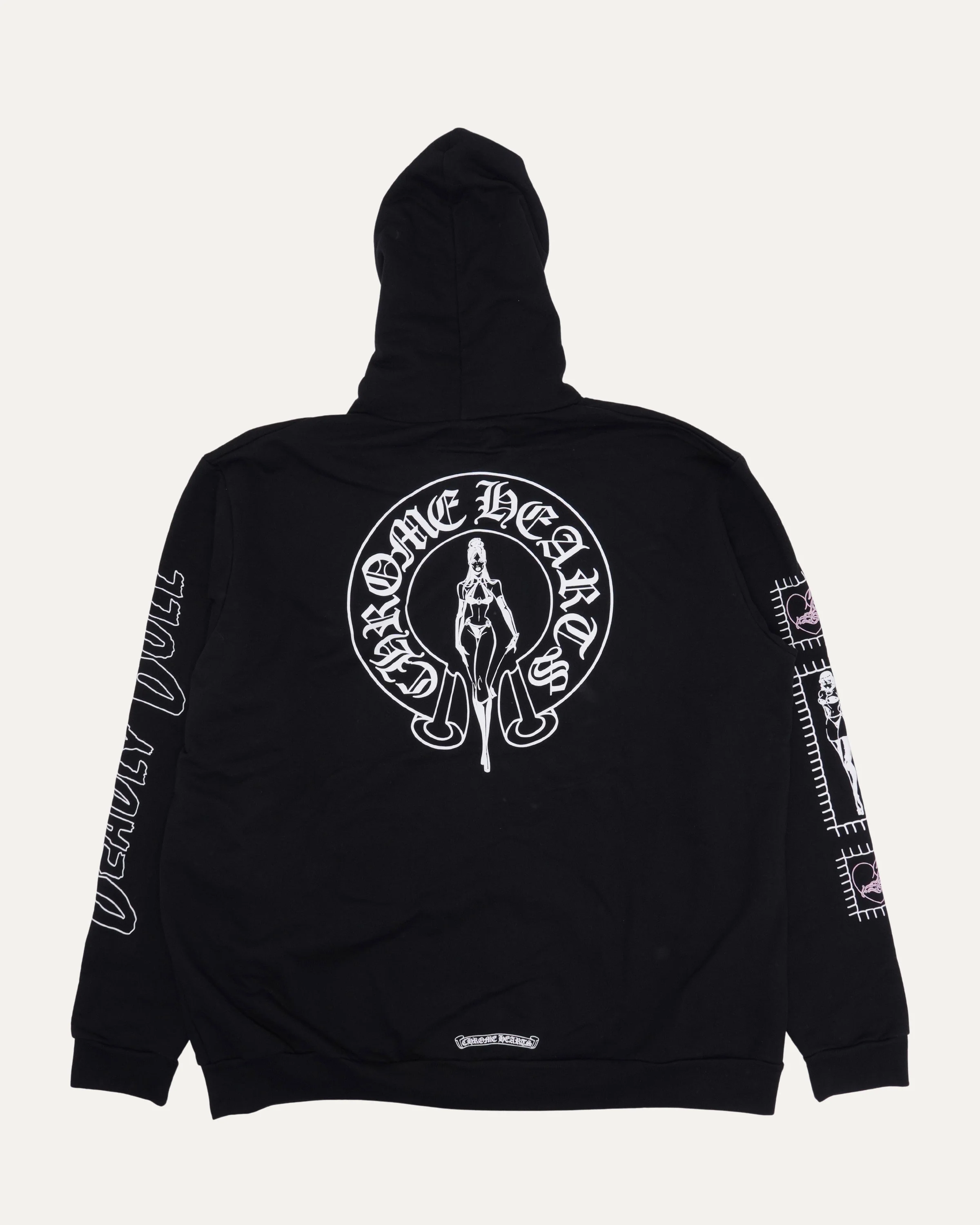 Deadly Doll Horseshoe Logo Zip Up Hoodie - Image 2