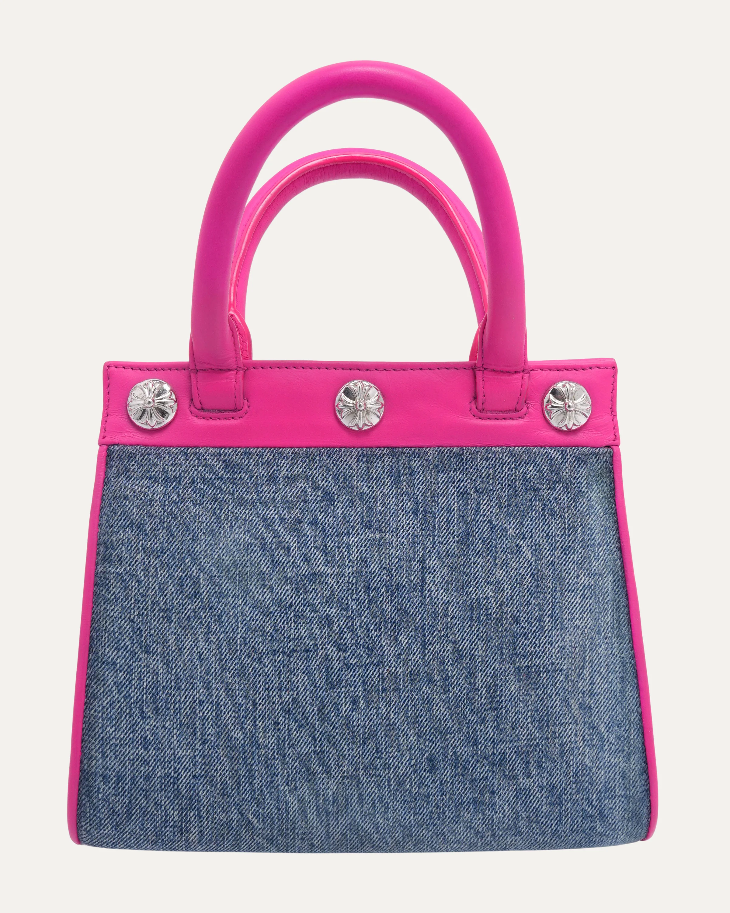 Denim Cross Patch Drew Mini Bag - Image 3