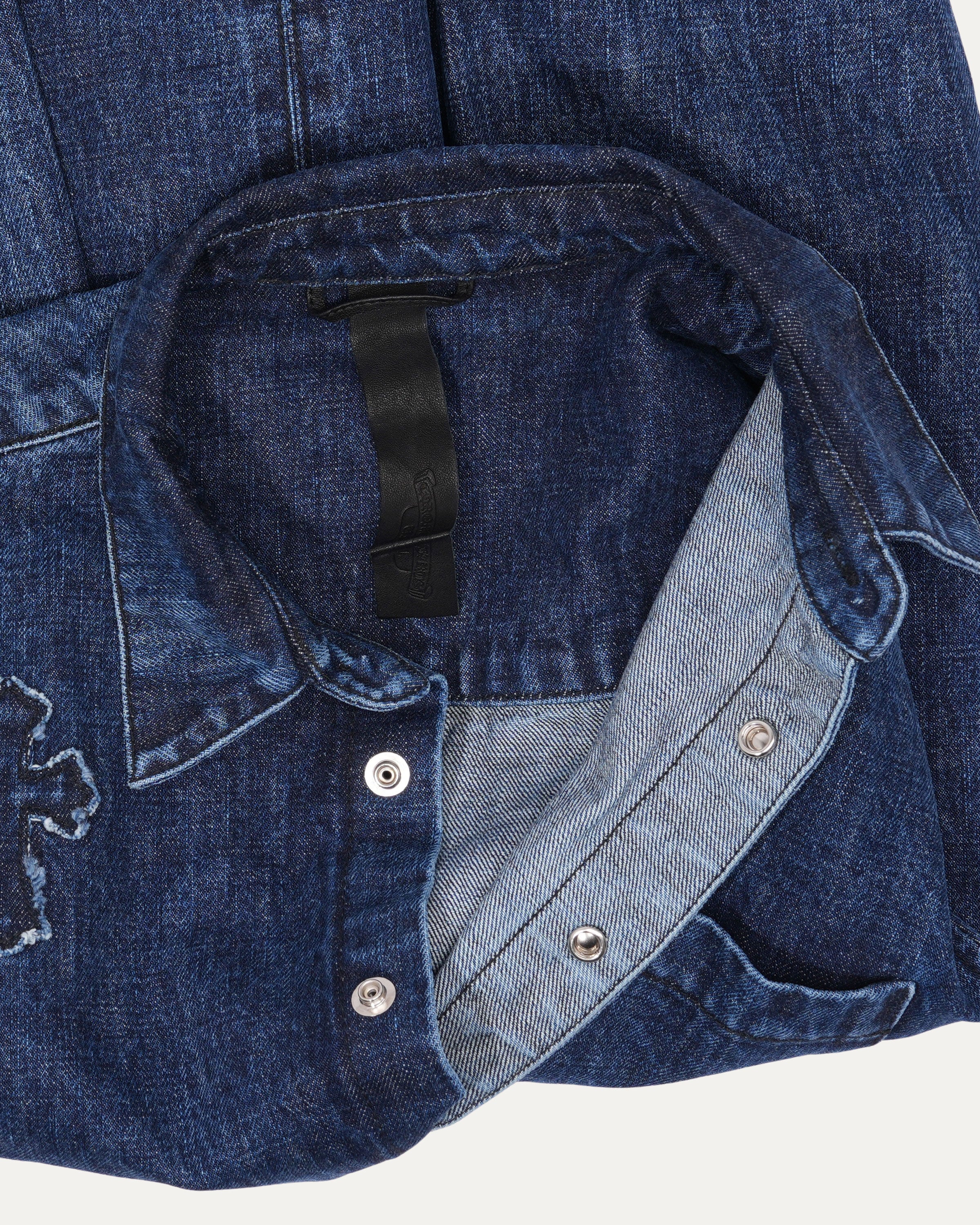 Denim Cross Patch Shirt - Image 3